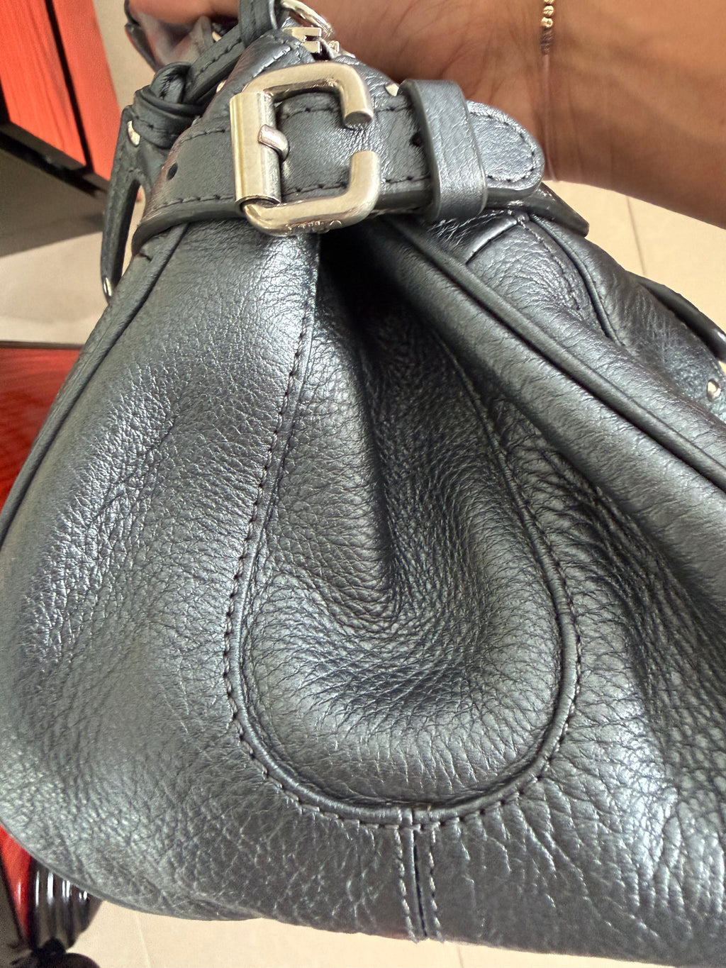 Chloé Paddington  Pebbled Leather Satchel Bag