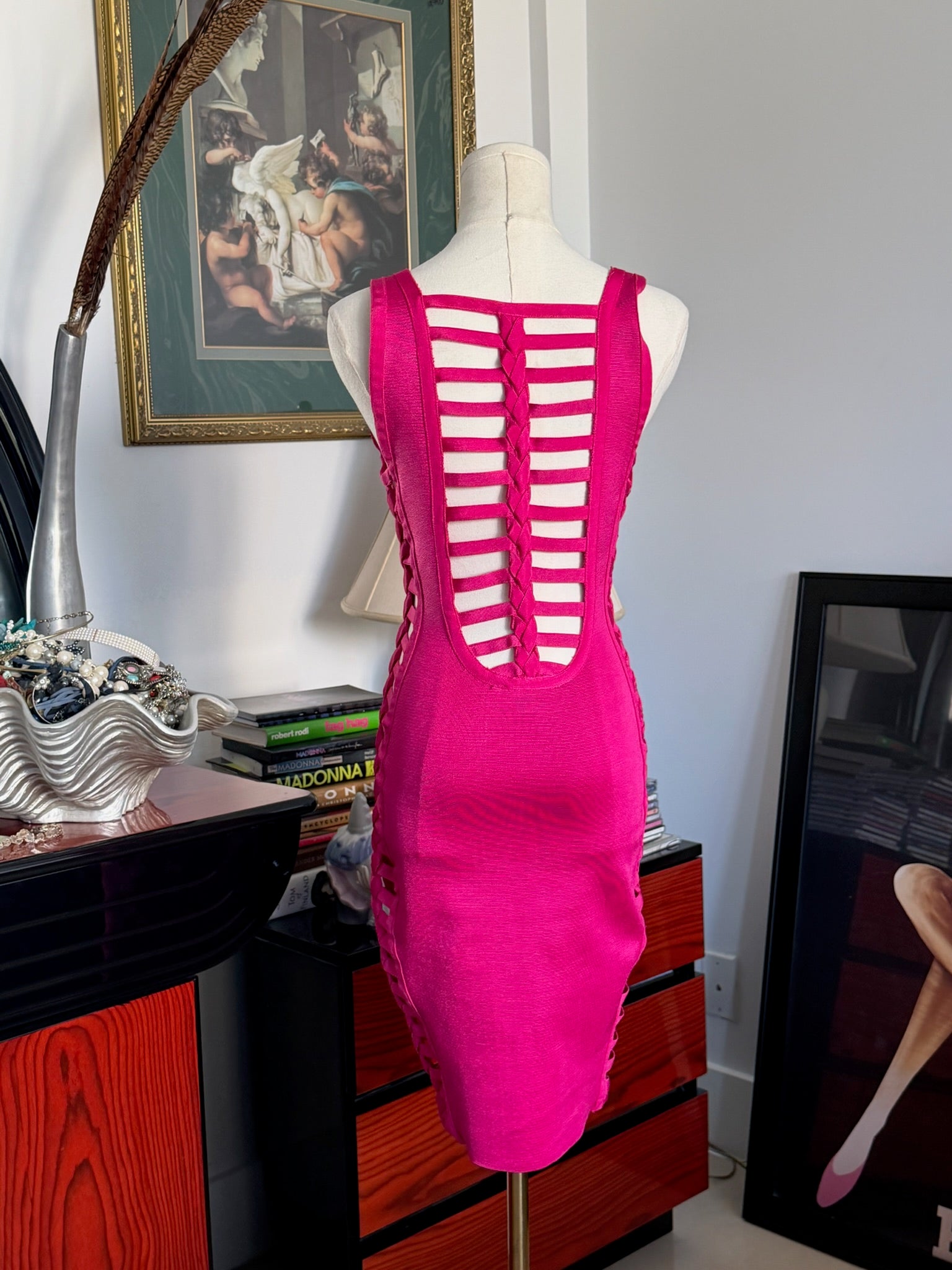 Hot Pink Bandage Dress