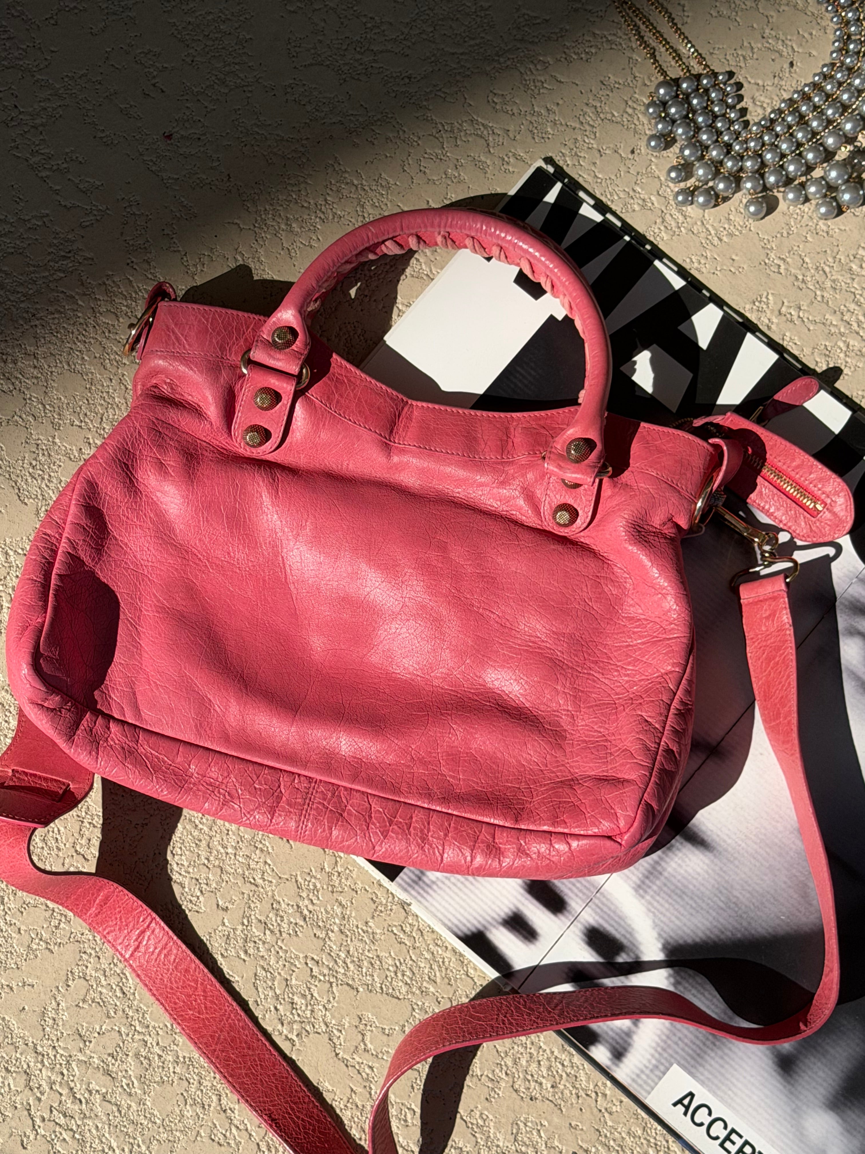 Balenciaga Town Bag - Vintage Rose Pink (2008-2009) w/ Long Strap