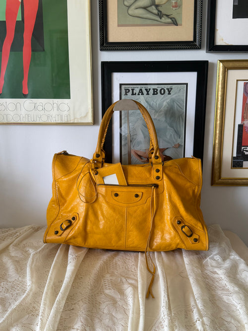 Balenciaga Giant Work Bag Moutarde Yellow GH Hardware 2009