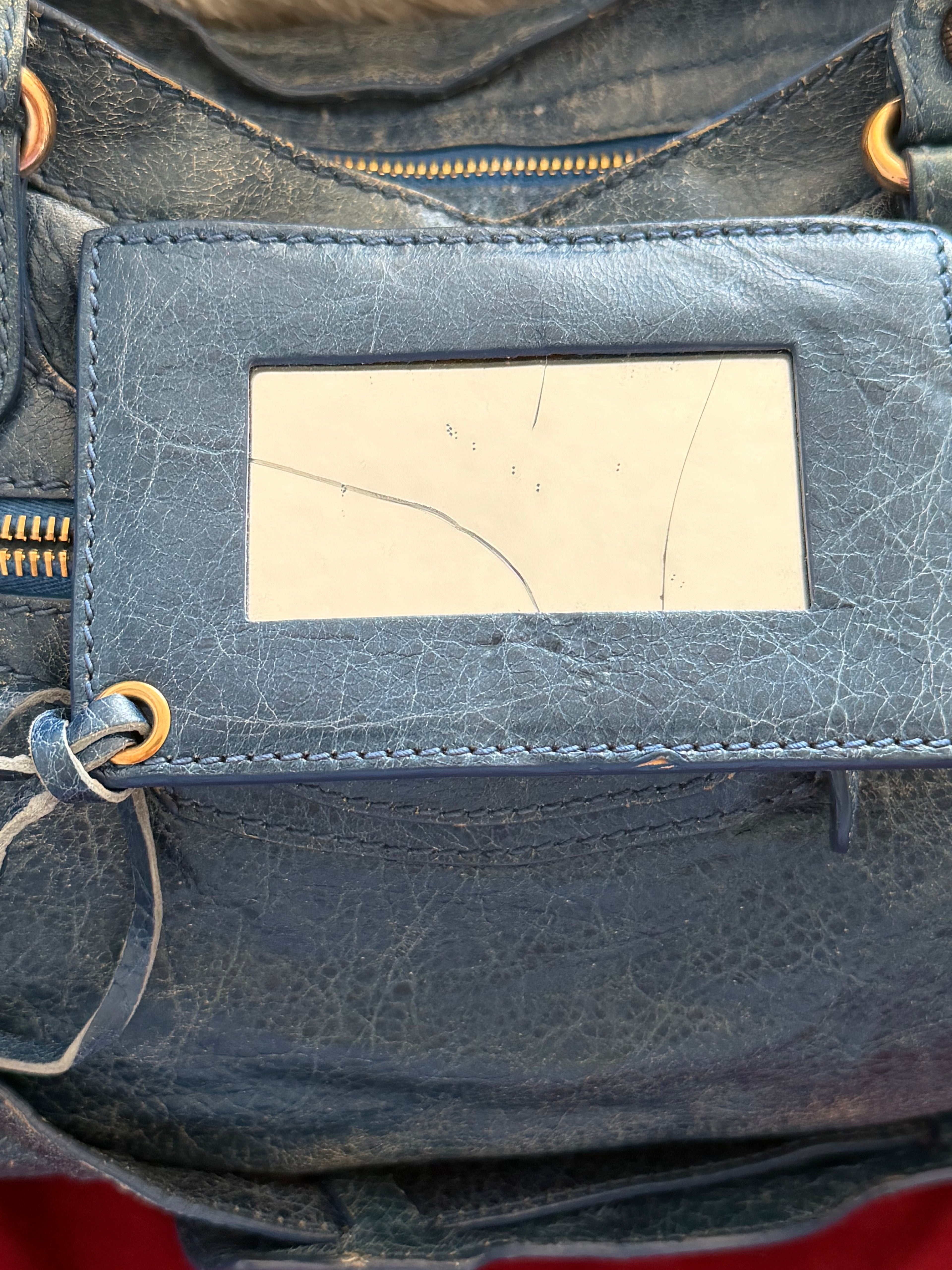 2013 Balenciaga Giant 12 City Bag in Bleu Indigo with Rose Gold Hardware