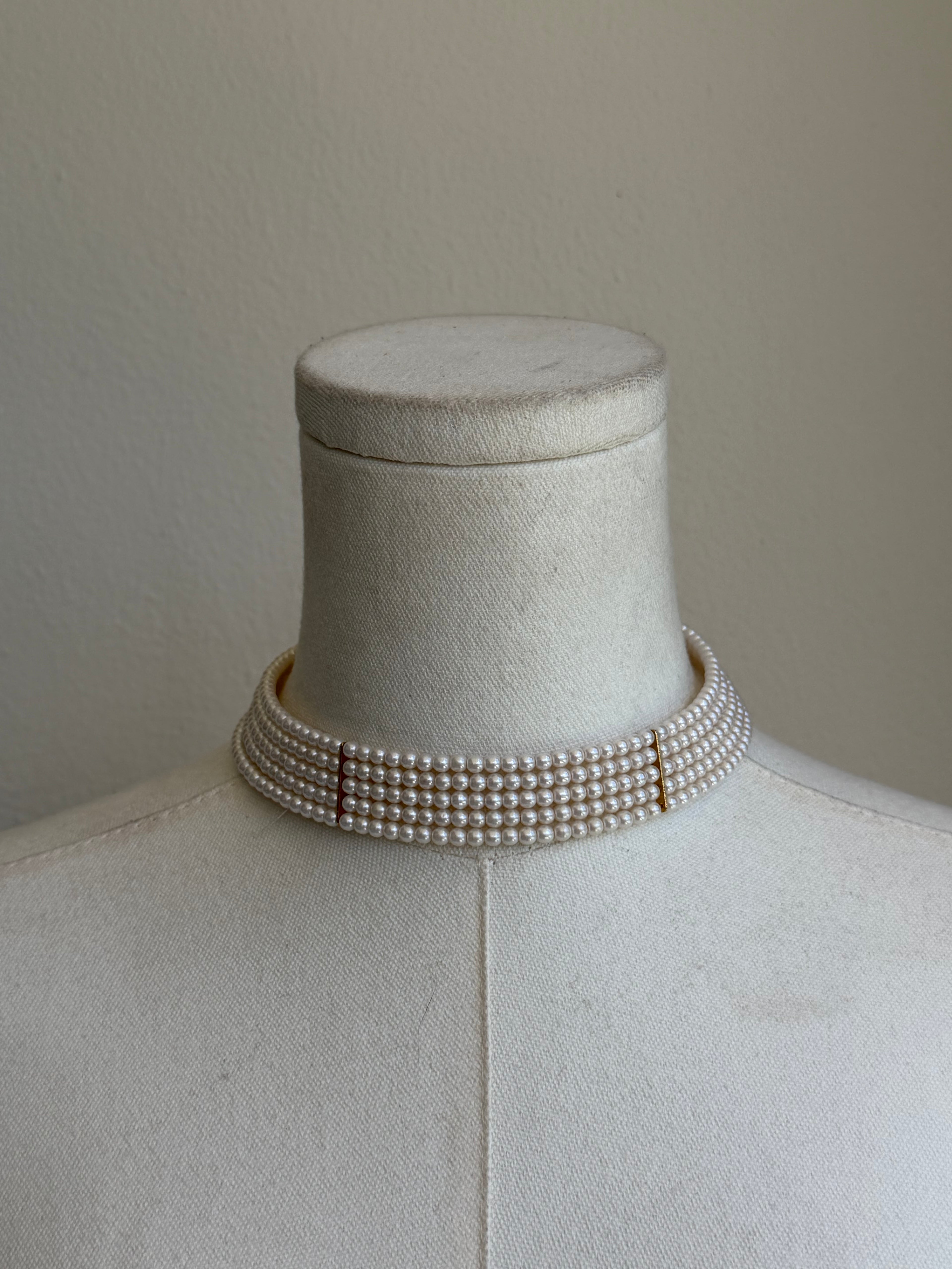 Vintage Multi-Strand Pearl Choker