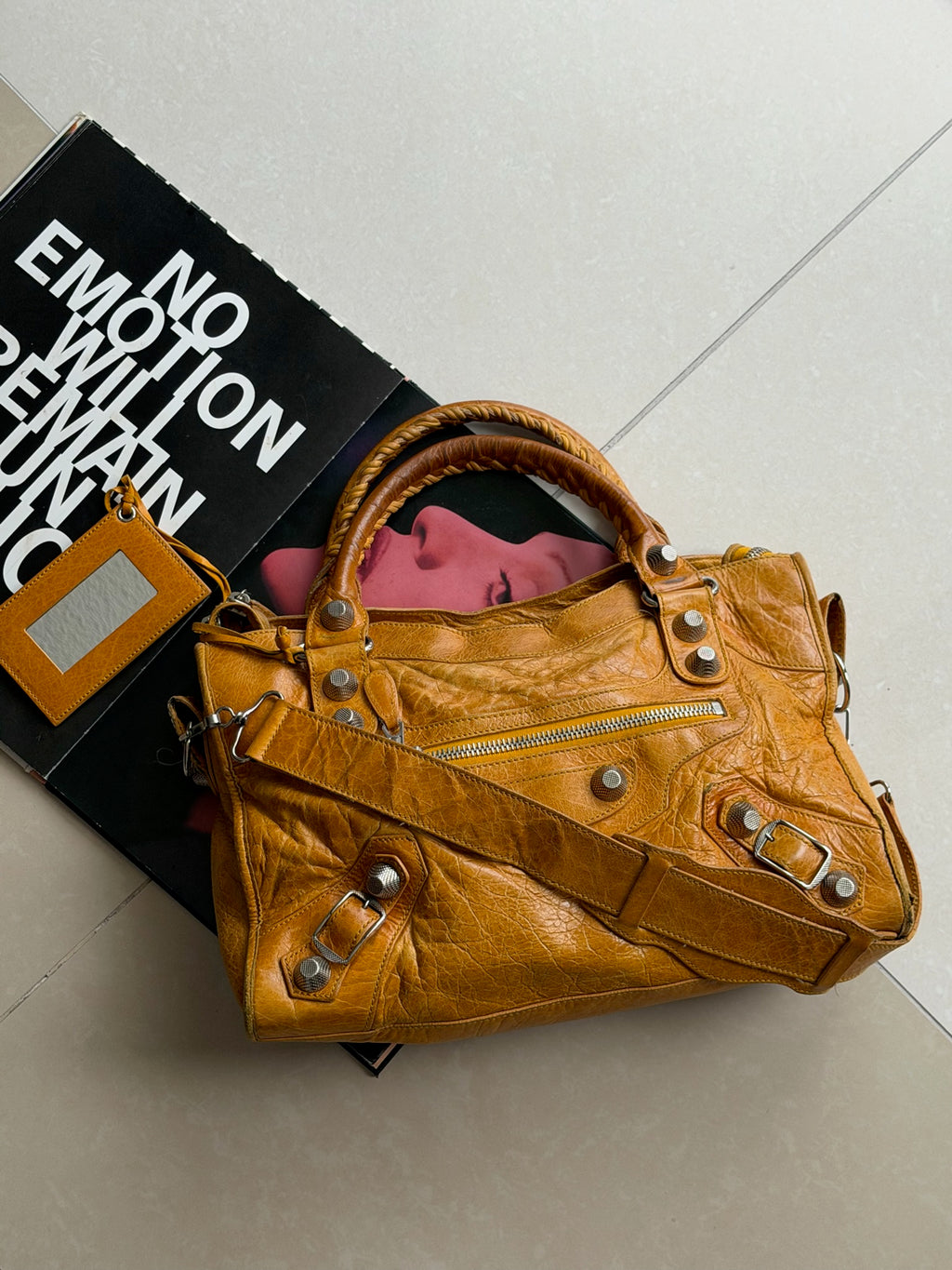 Balenciaga Classic City Bag – Saffron Mustard Yellow Giant Silver Hardware (2012 Era)