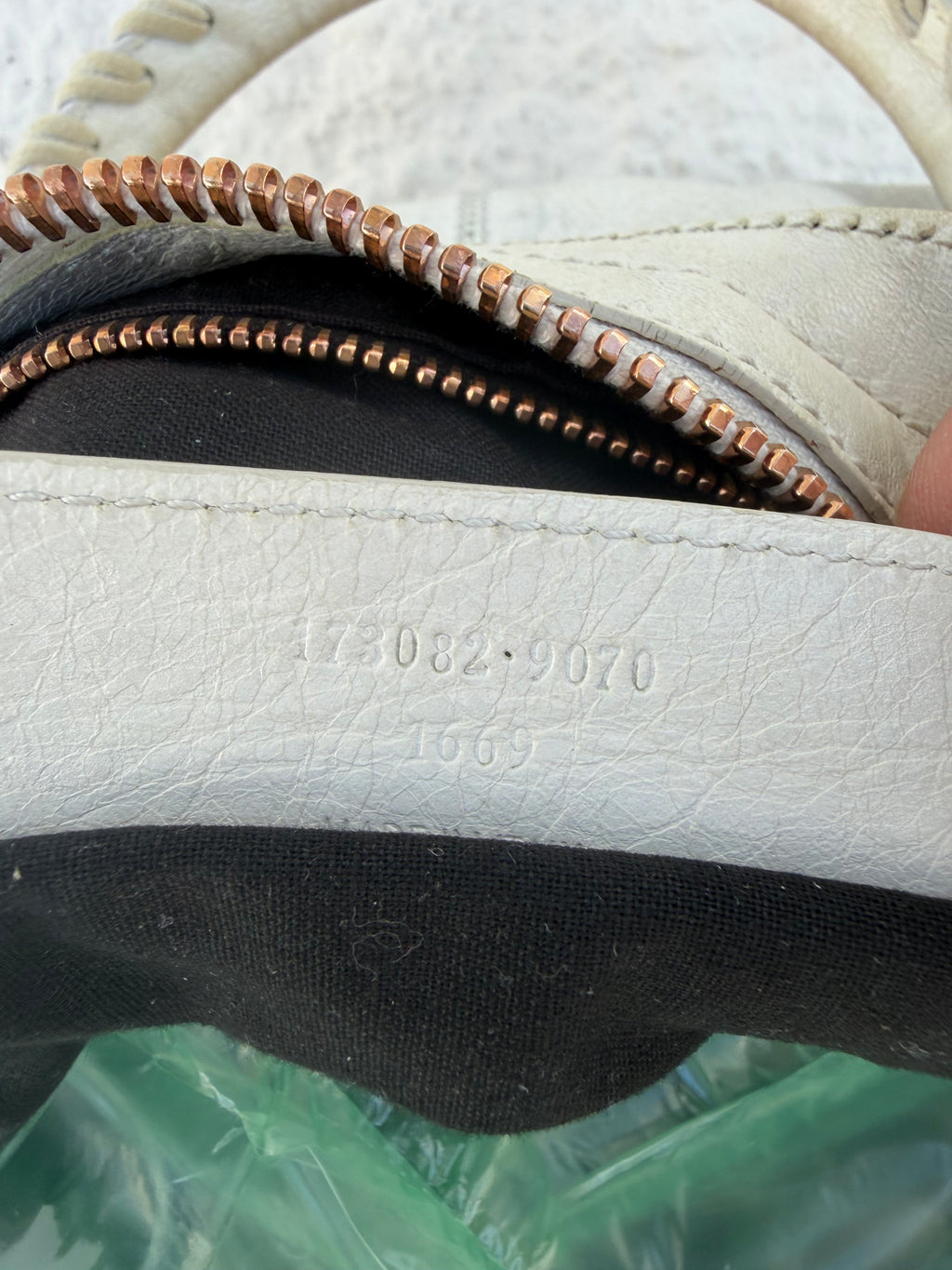 Balenciaga Classic City Bag – White Arena Leather with Giant 12 Rose Gold Studs 2011