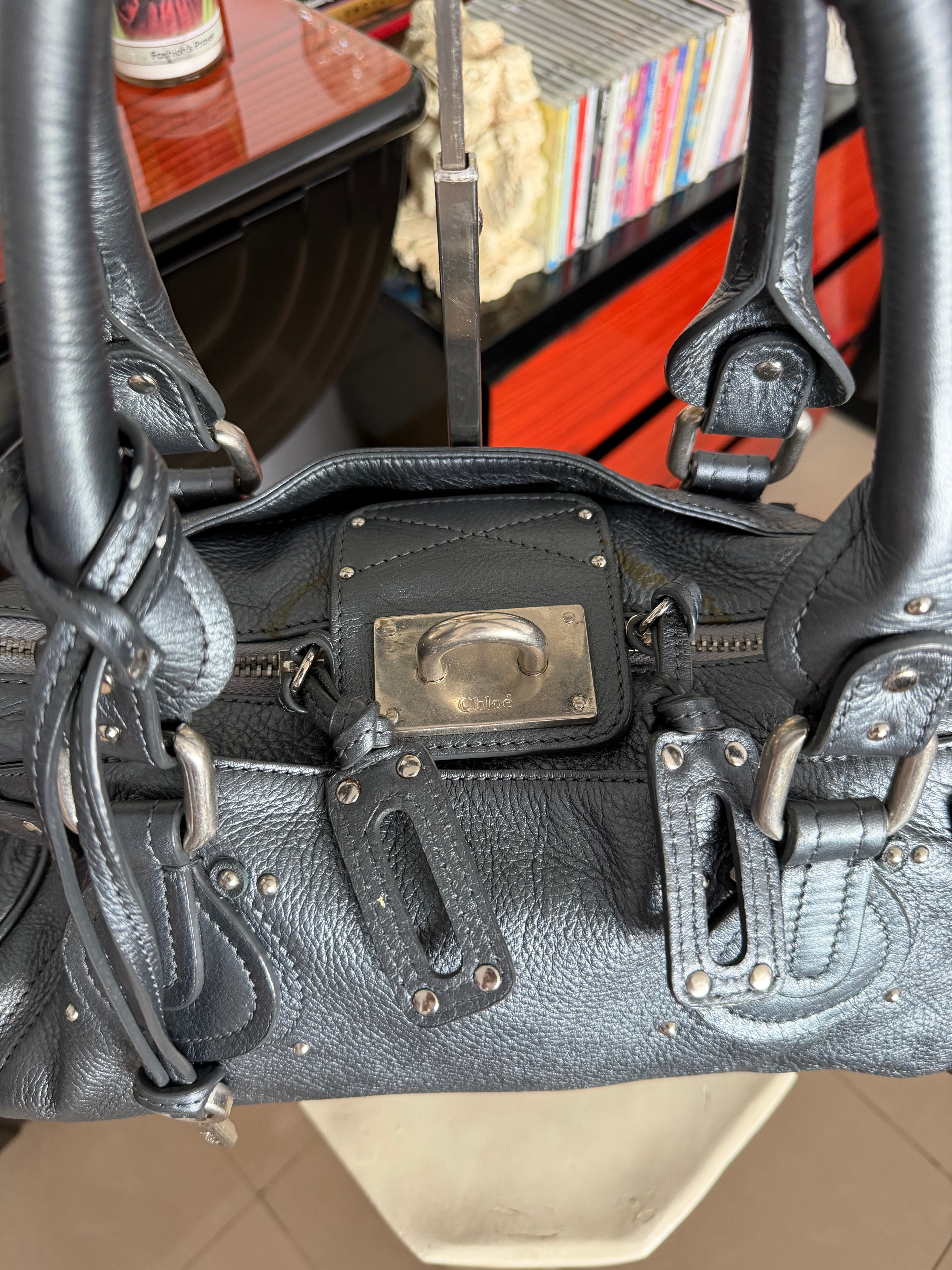Chloé Paddington  Pebbled Leather Satchel Bag