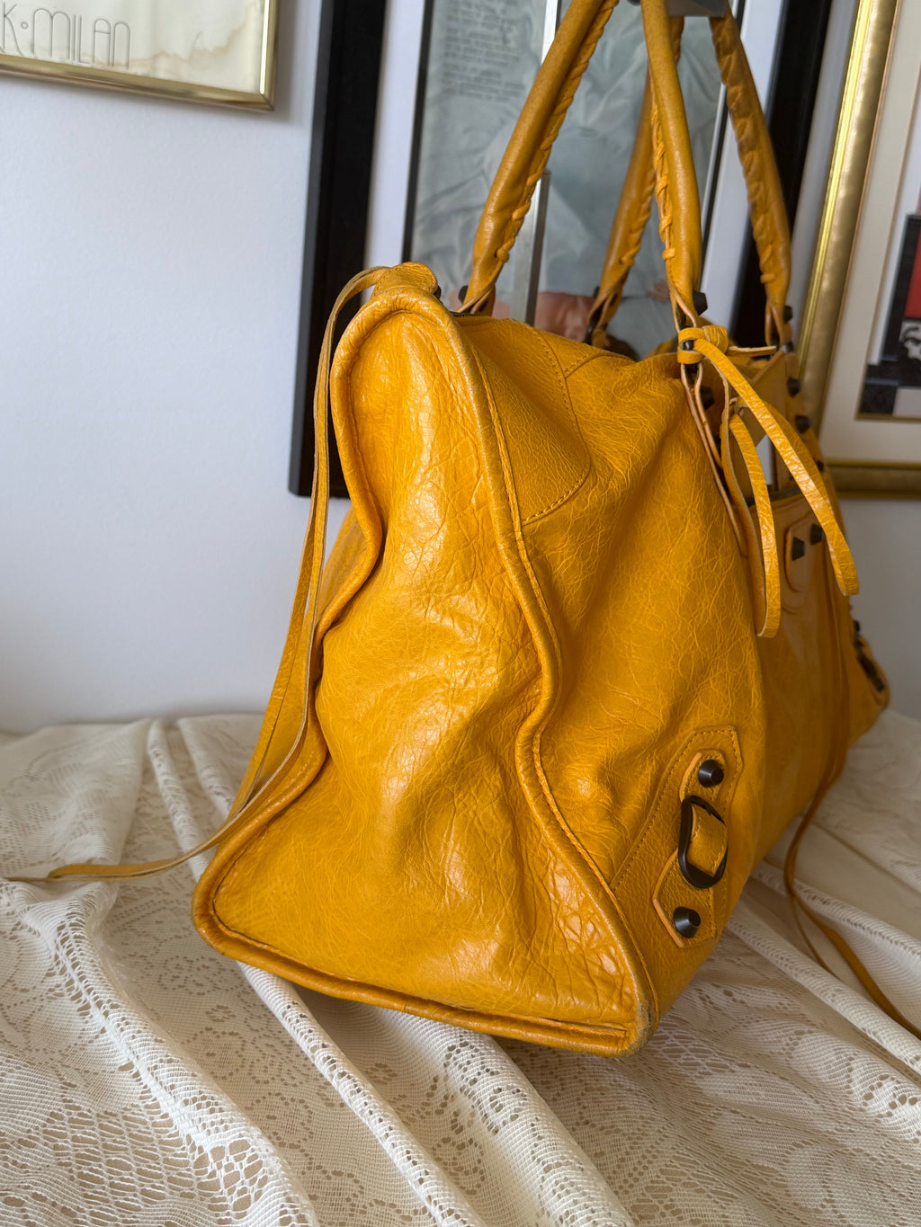 Balenciaga Giant Work Bag Moutarde Yellow GH Hardware 2009