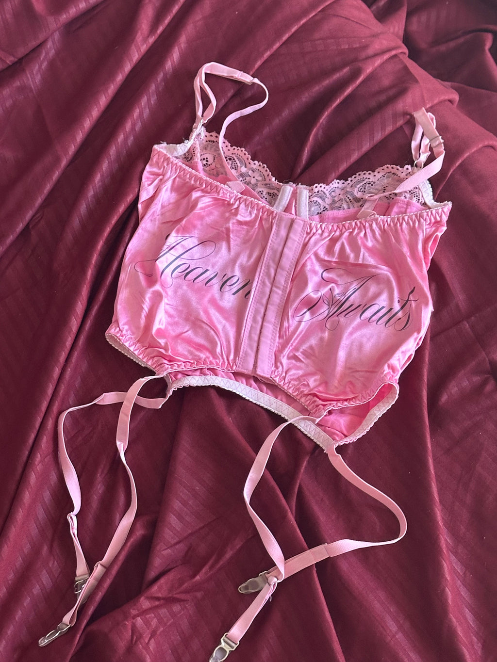 “Heaven Awaits” Pink Corset