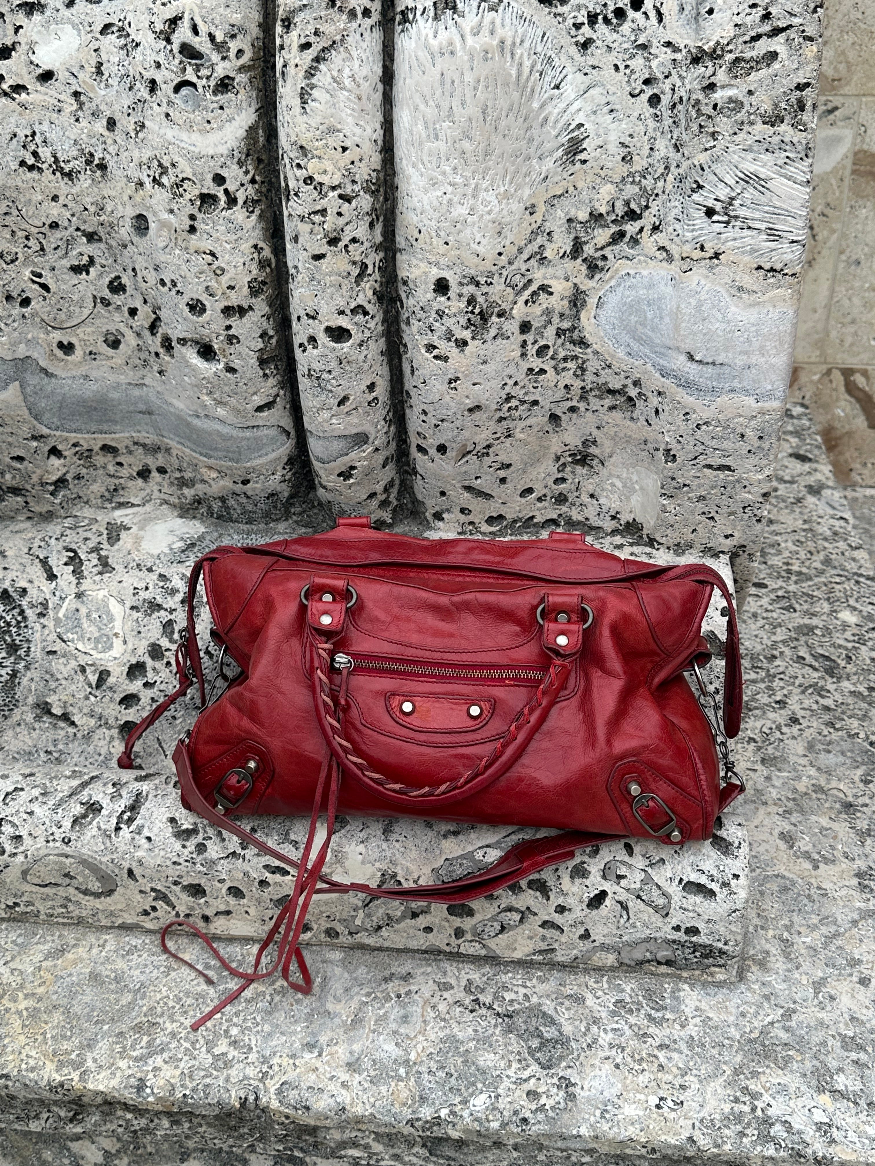 Balenciaga Classic City Bag – Red (Medium)