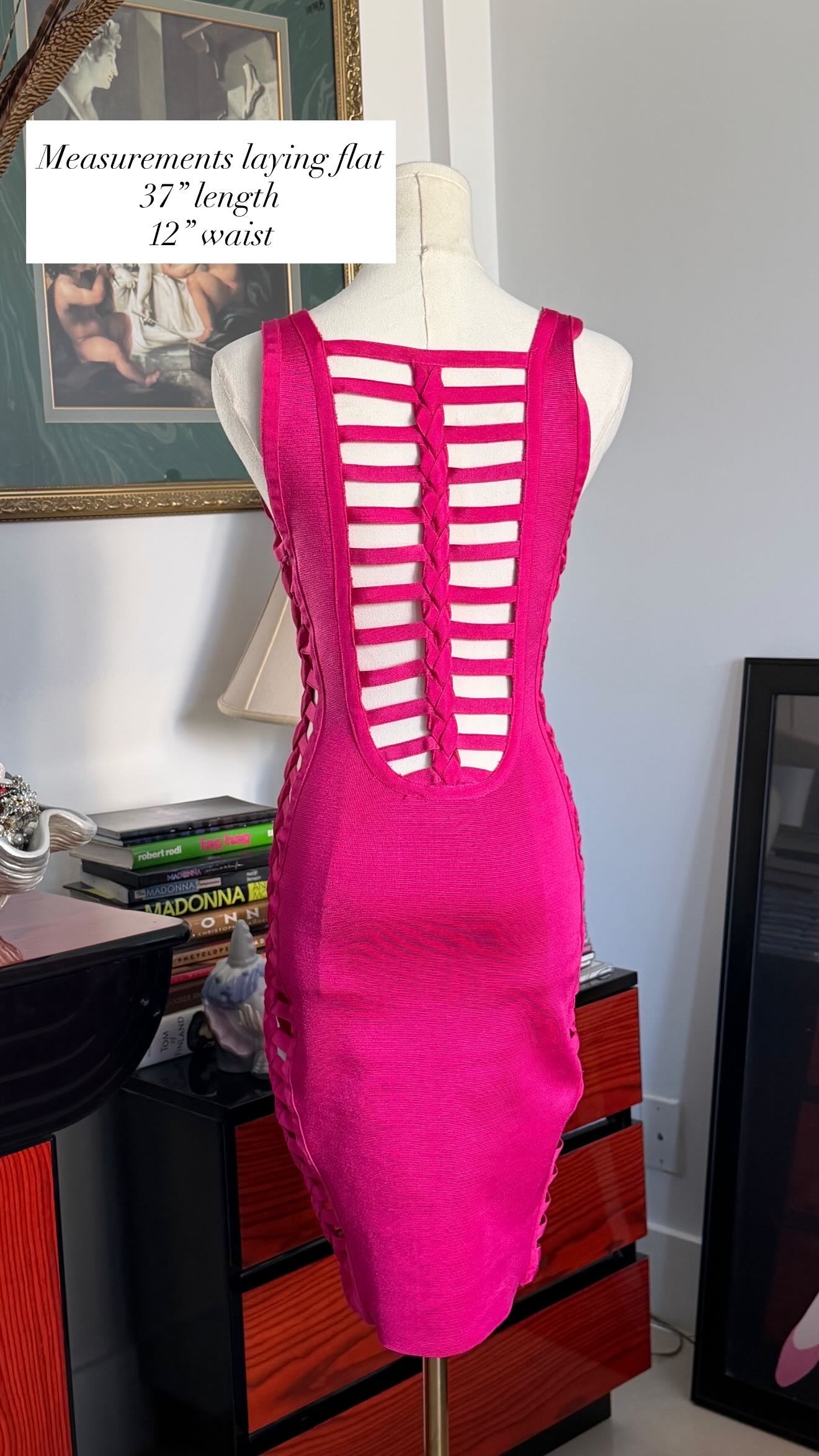 Hot Pink Bandage Dress