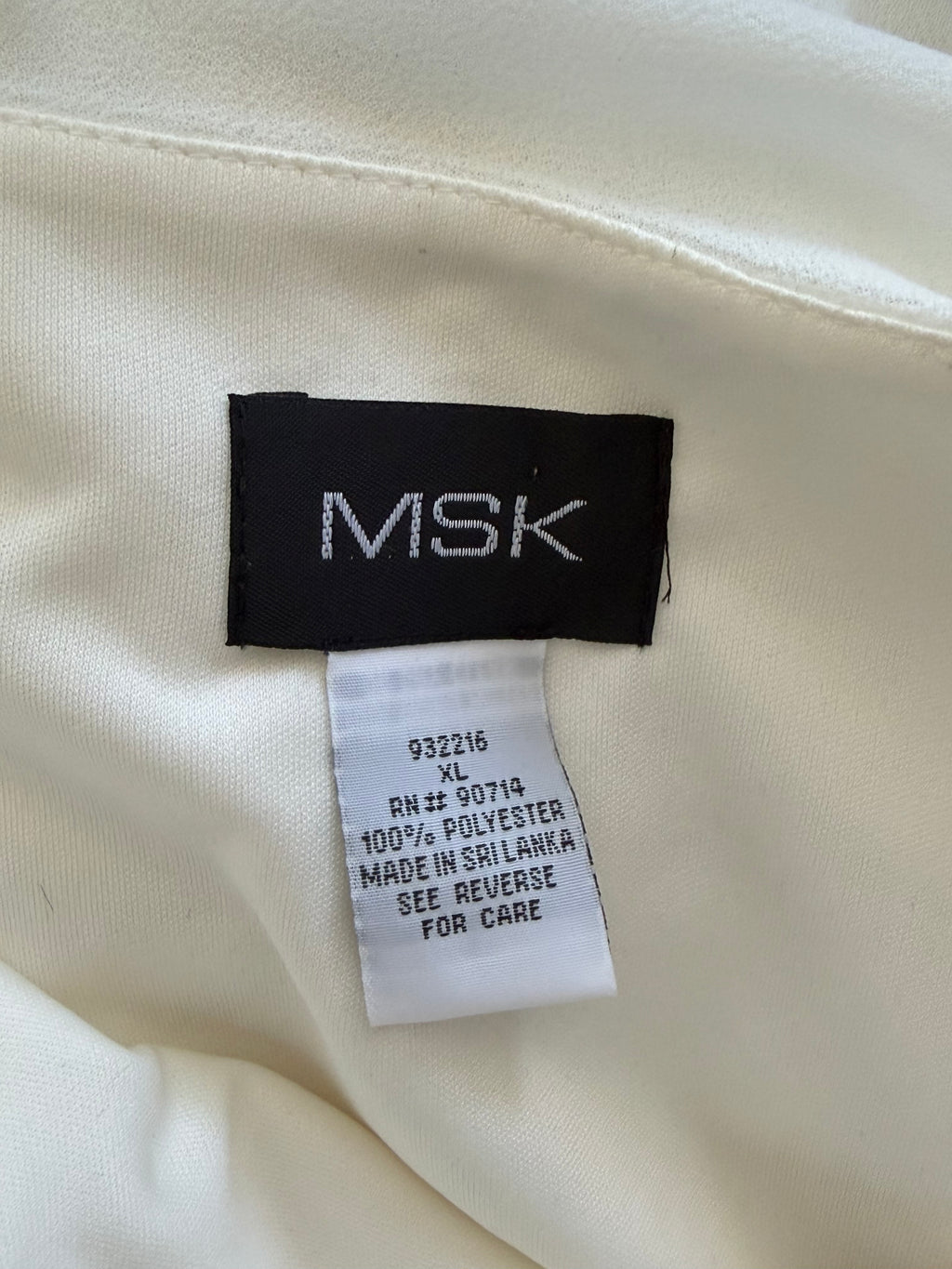 Vintage MSK Ivory Draped Off-Shoulder Floral Blouse