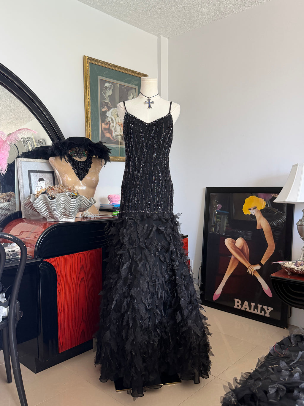 Sue Wong Feather Gown