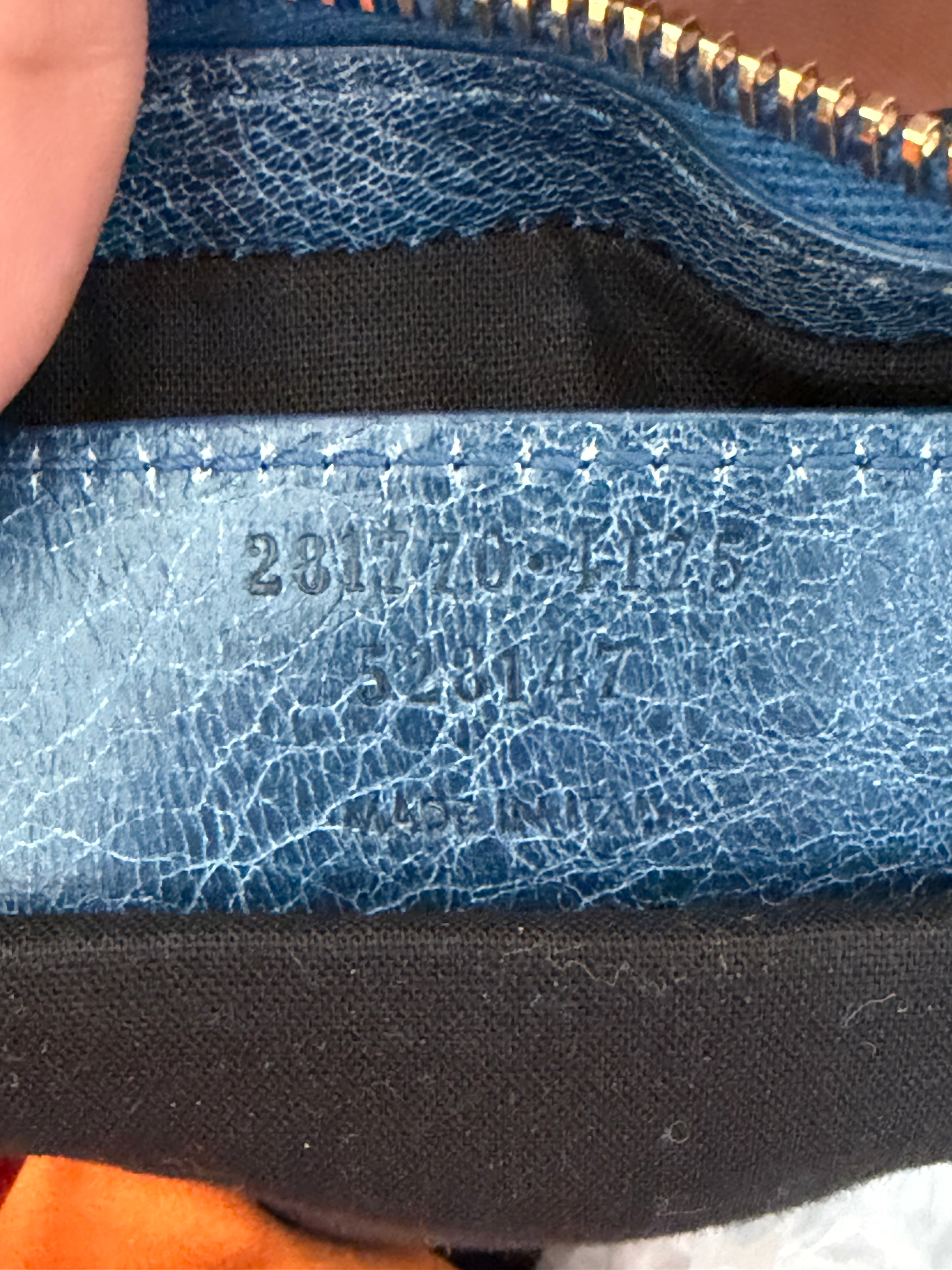 2013 Balenciaga Giant 12 City Bag in Bleu Indigo with Rose Gold Hardware