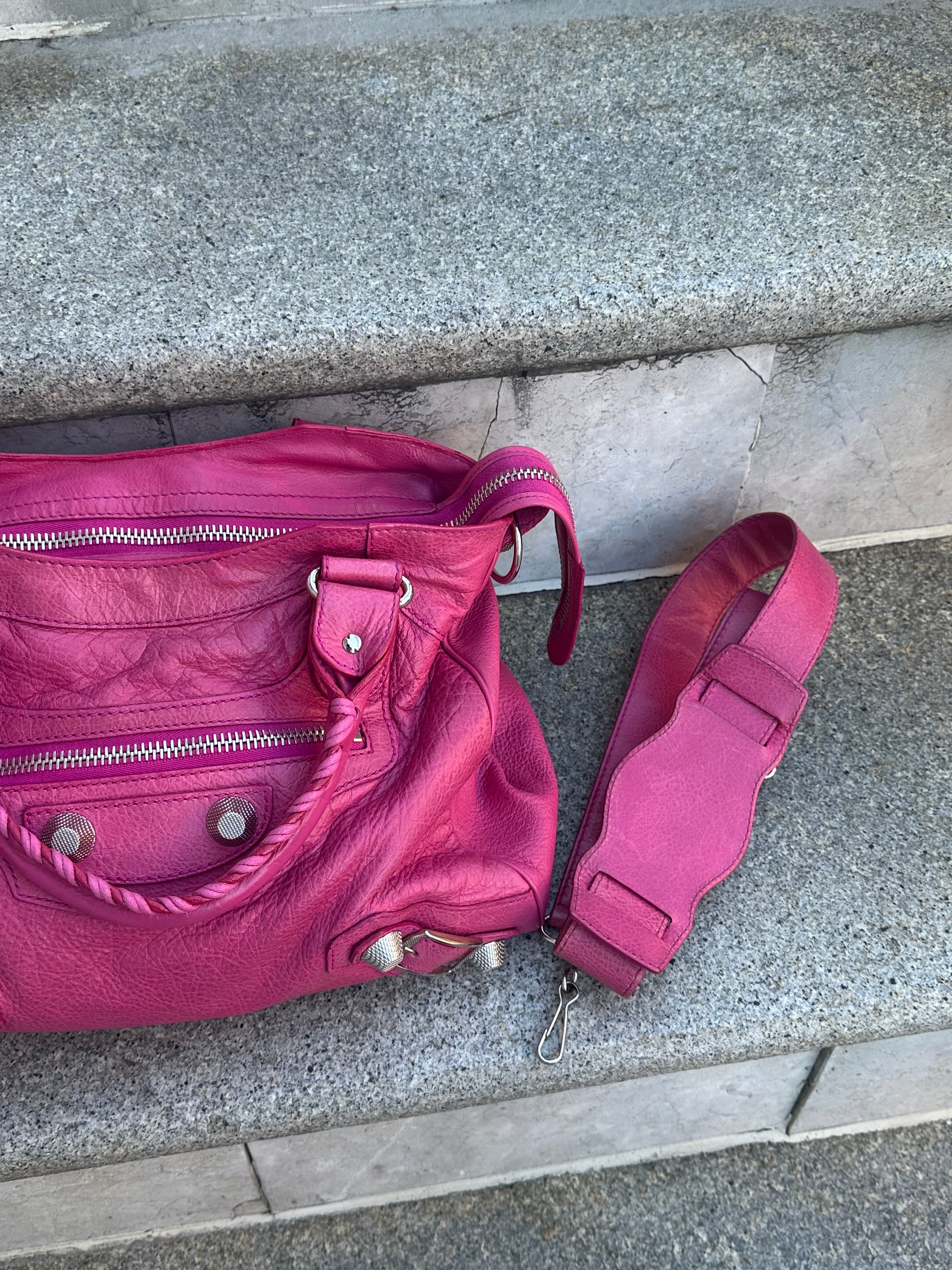 Balenciaga Velo – Giant 12 Silver Hardware – Fuchsia Arena Lambskin 2012