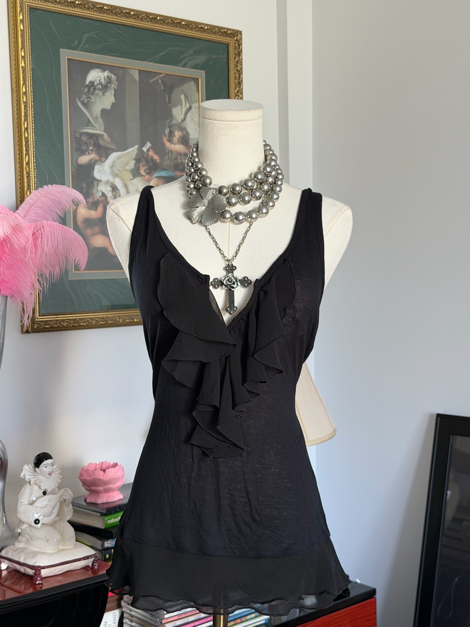 Black truffle sheer cami S