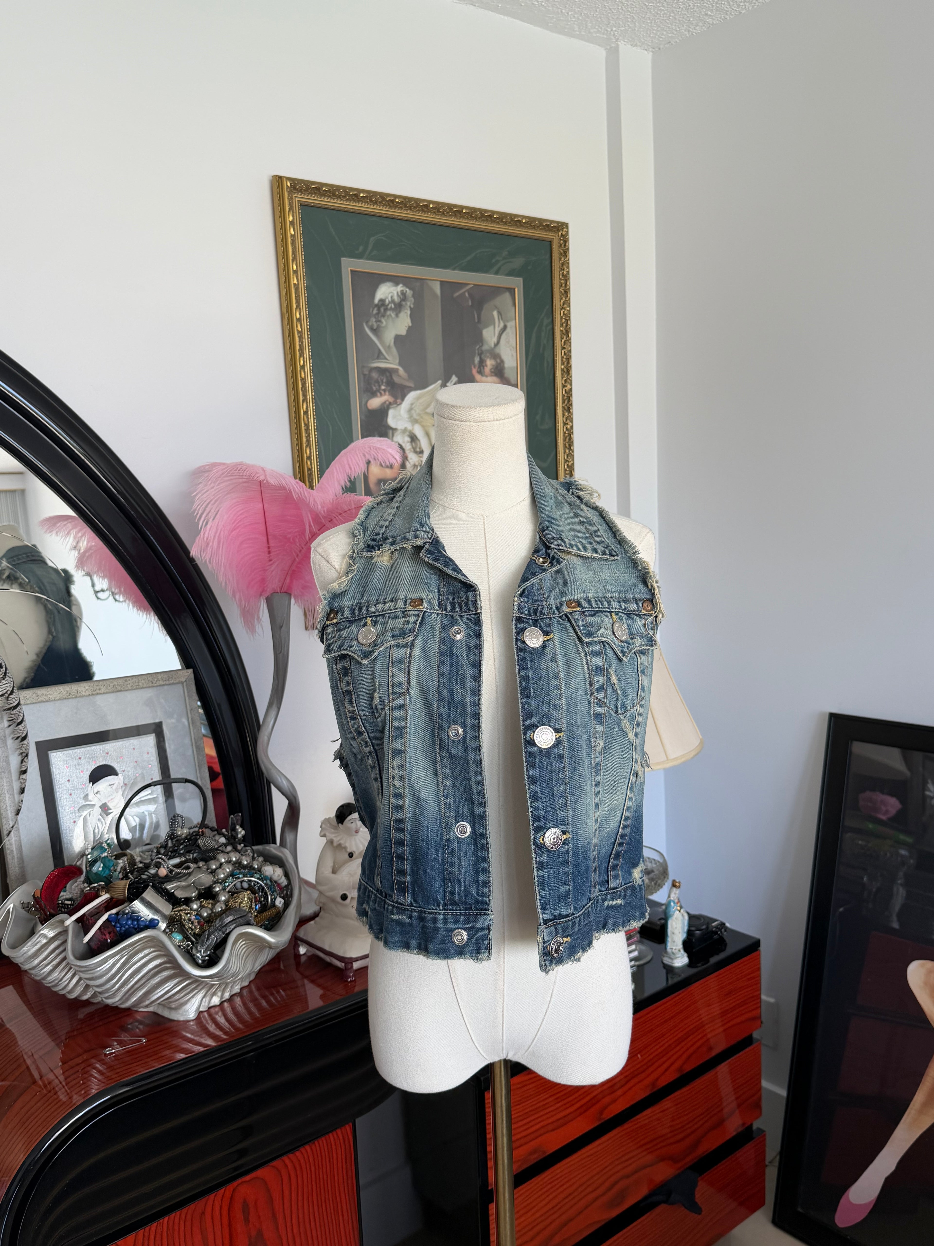 True religion denim vest