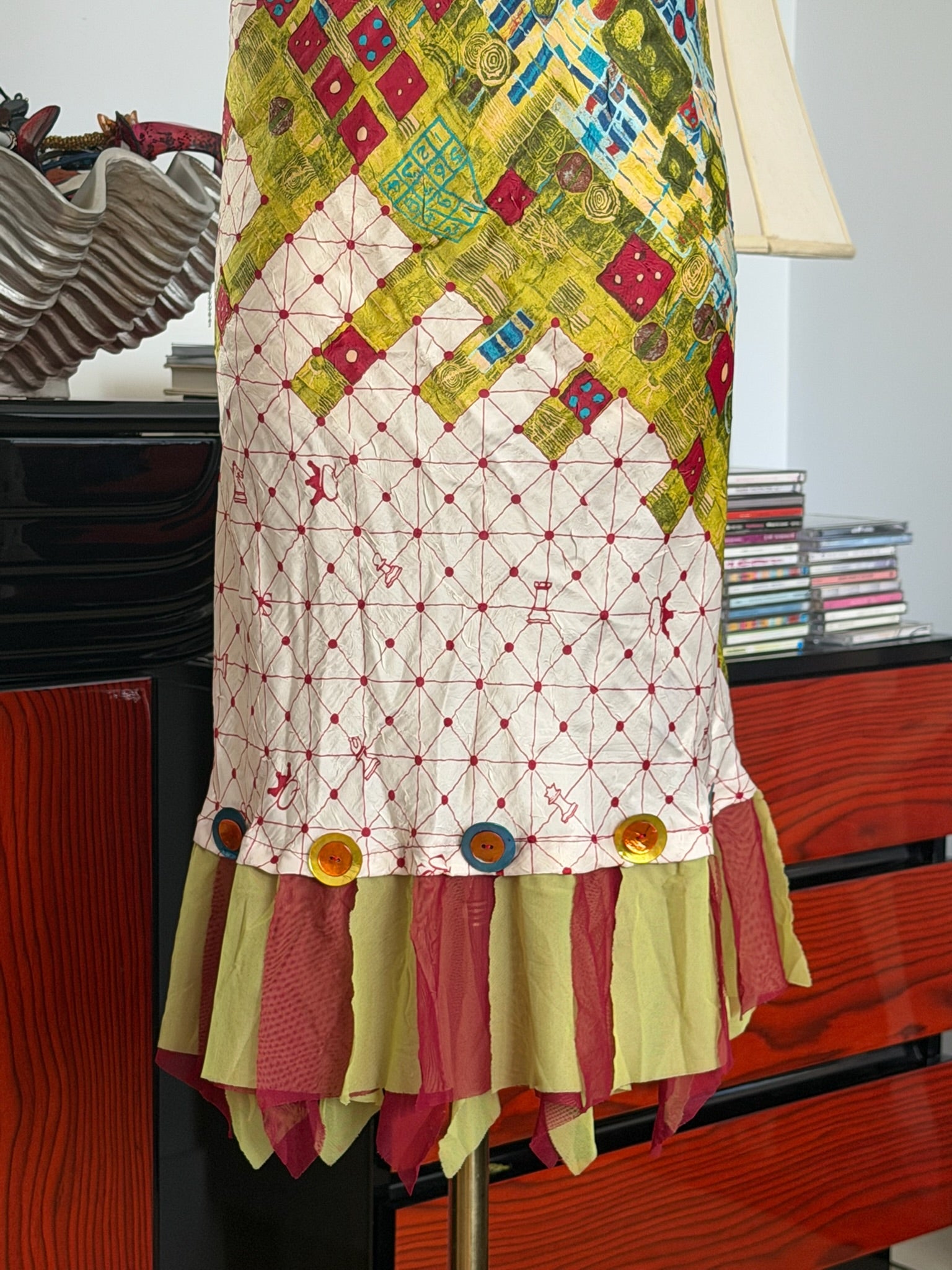 Save the Queen Patchwork Halter Dress
