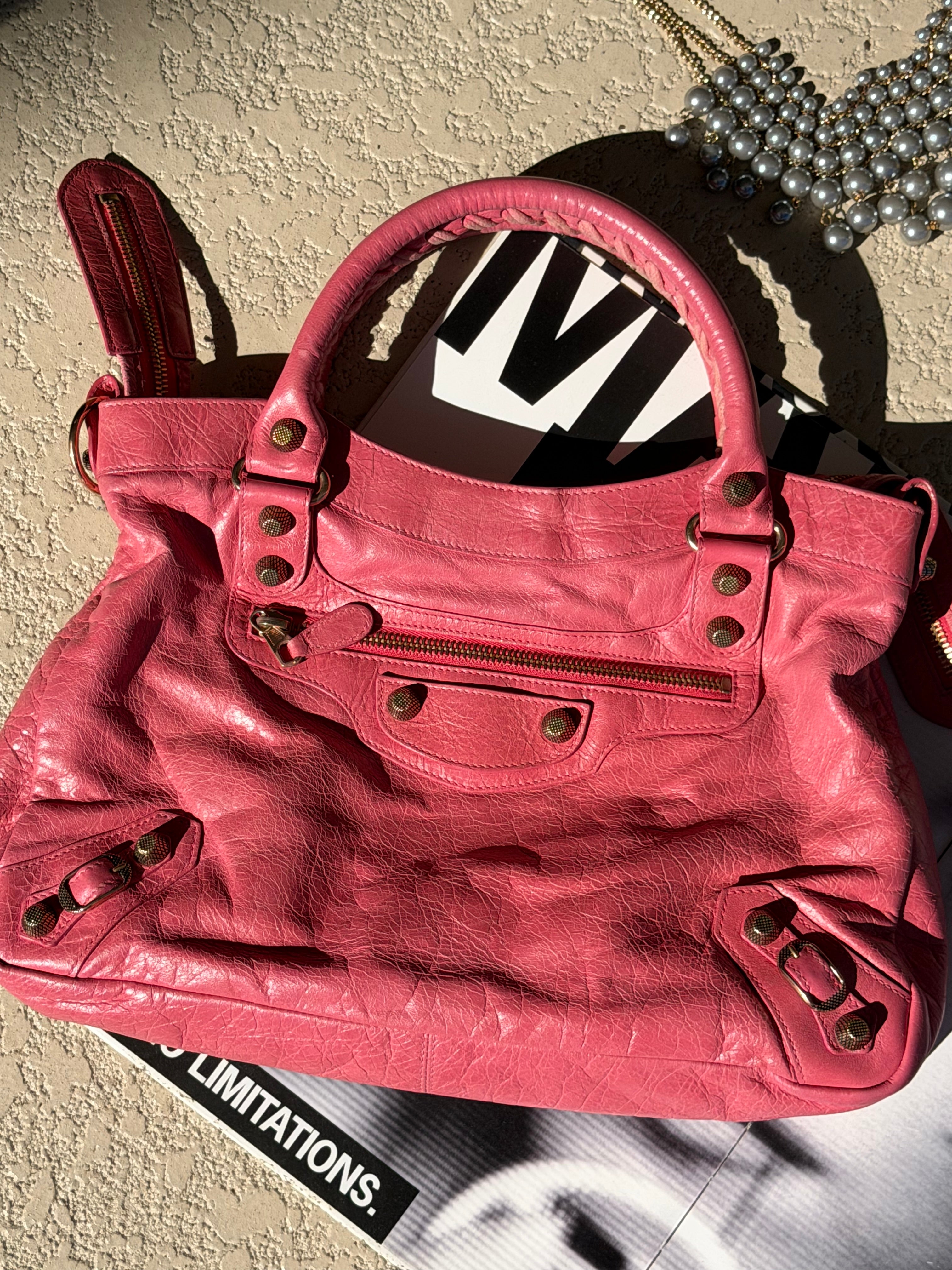 Balenciaga Town Bag - Vintage Rose Pink (2008-2009) w/ Long Strap