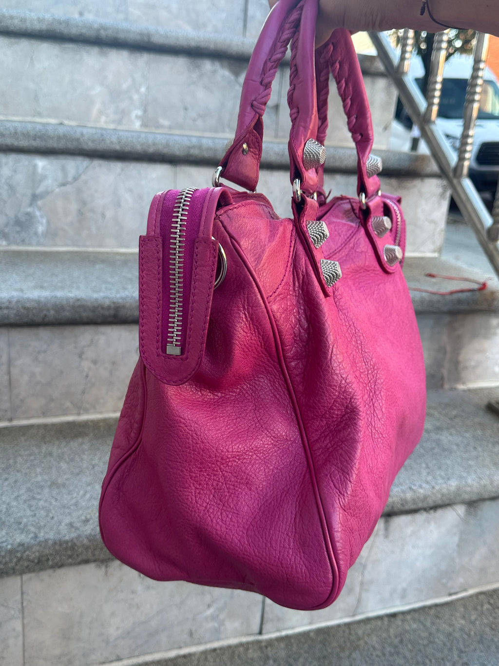 Balenciaga Velo – Giant 12 Silver Hardware – Fuchsia Arena Lambskin 2012