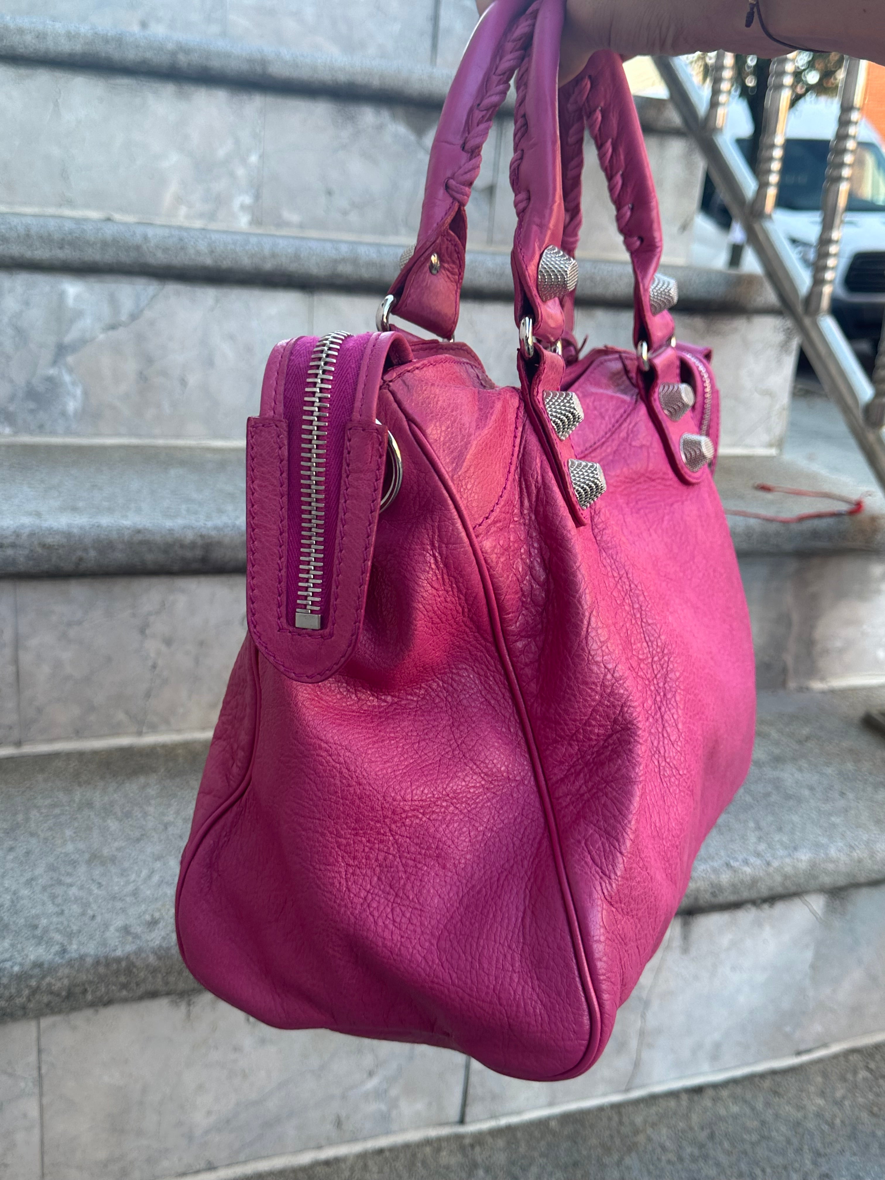 Balenciaga Velo – Giant 12 Silver Hardware – Fuchsia Arena Lambskin 2012