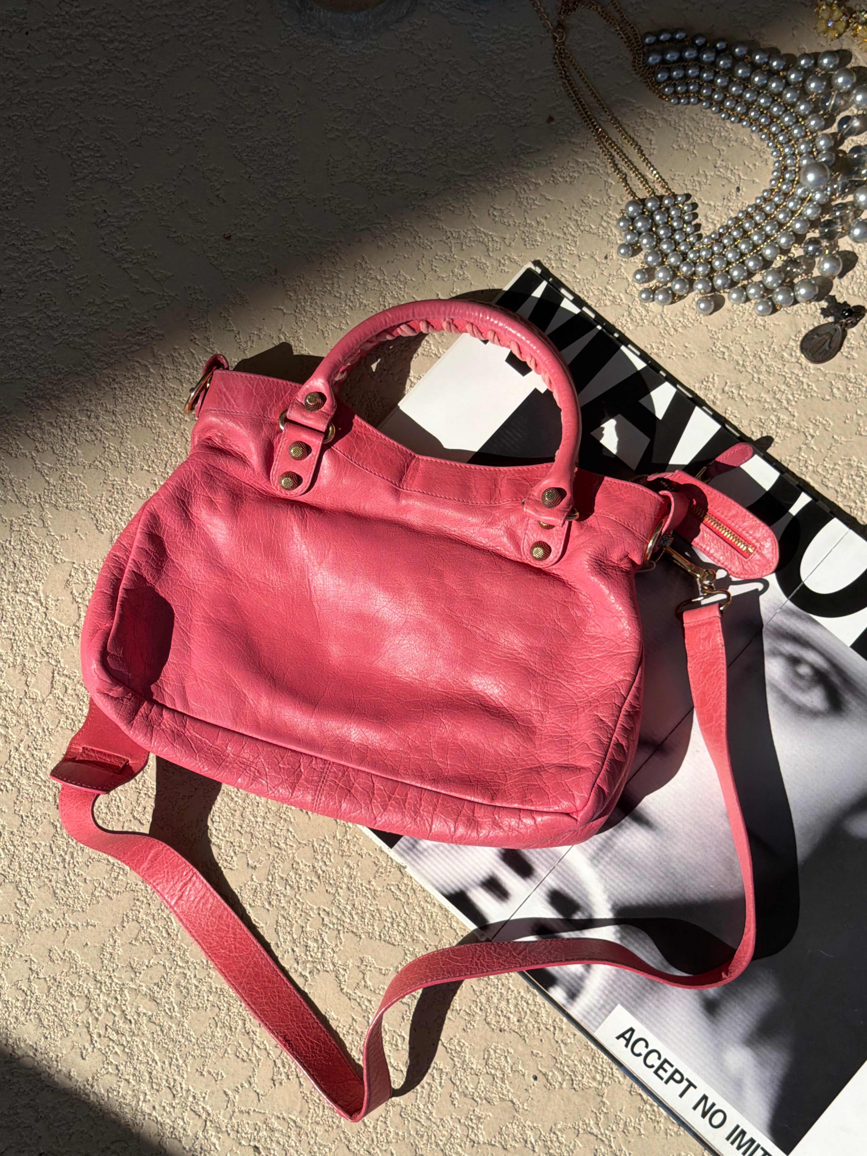 Balenciaga Town Bag - Vintage Rose Pink (2008-2009) w/ Long Strap