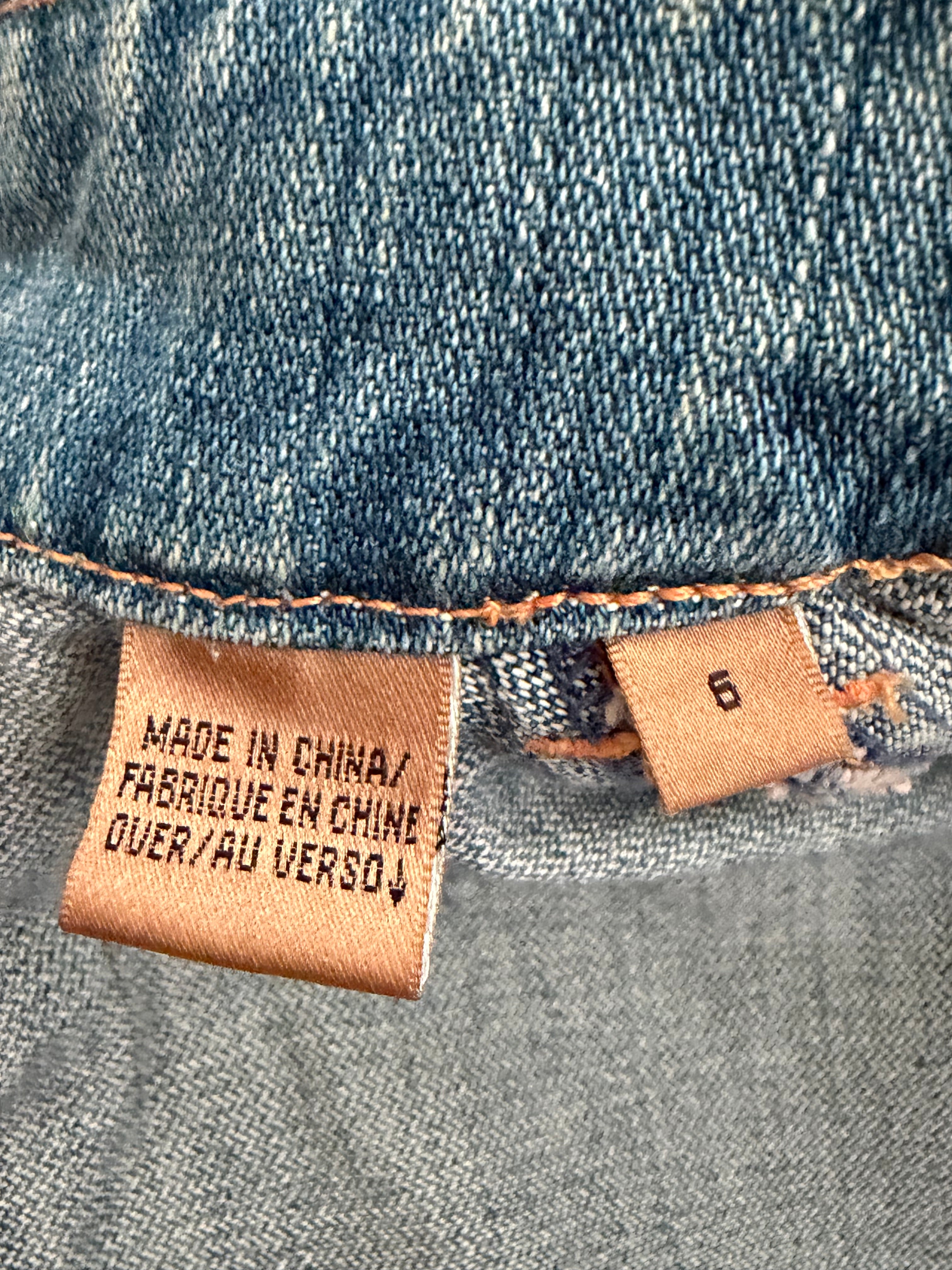 Dana Buchman Denim Turquoise Button Fitted Jacket