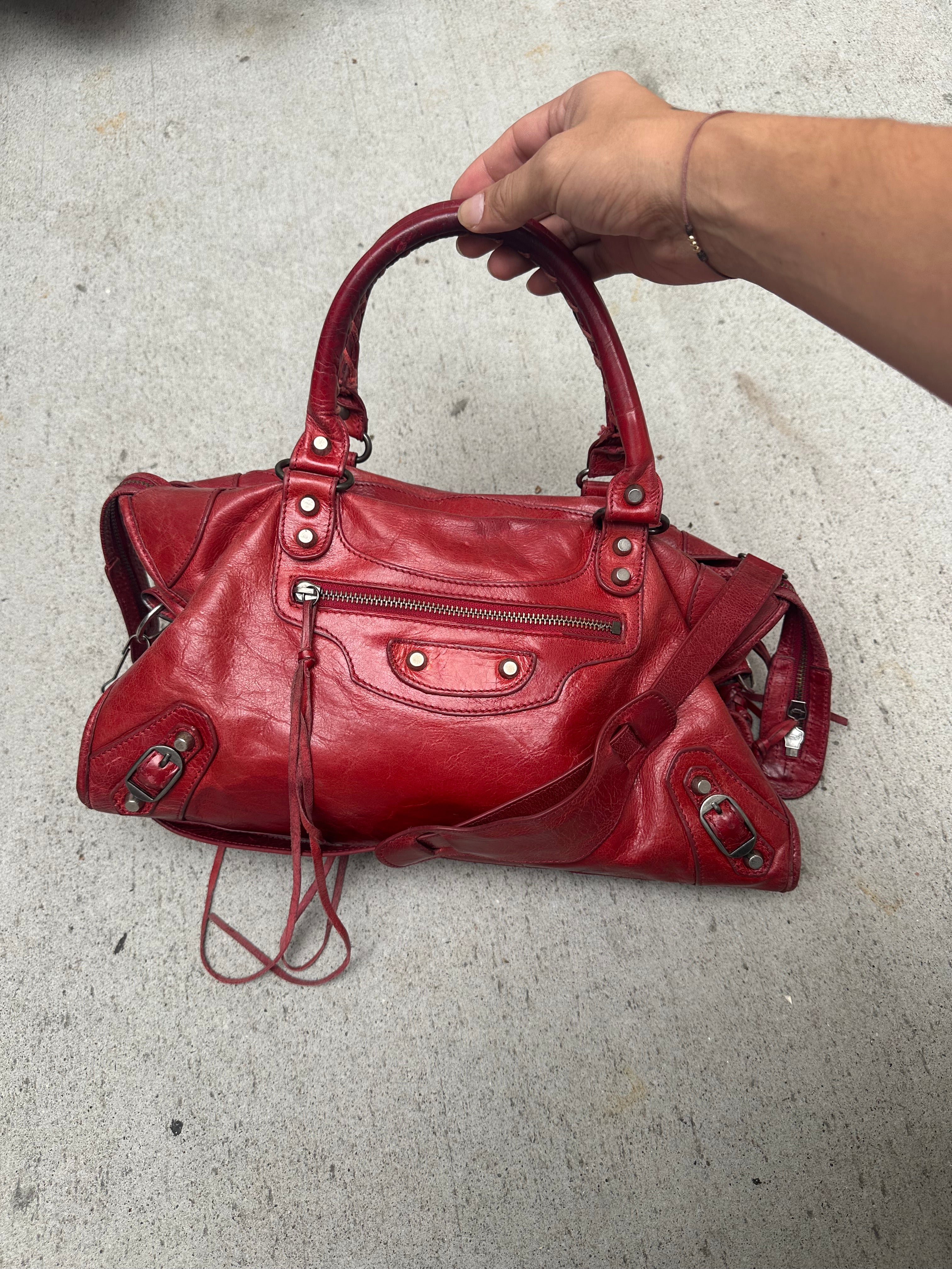 Balenciaga Classic City Bag – Red (Medium)
