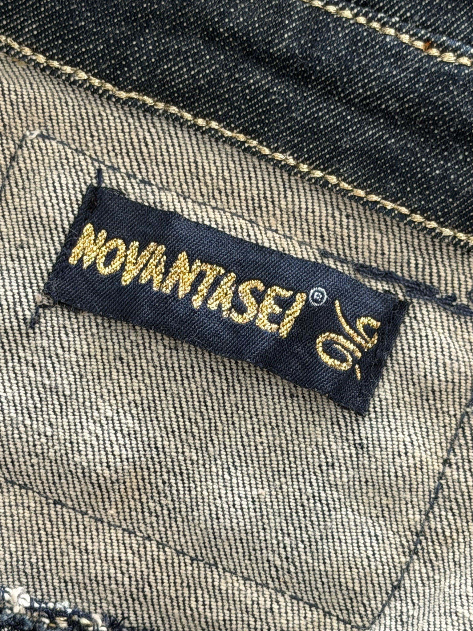 Y2K dark denim fitted vest M