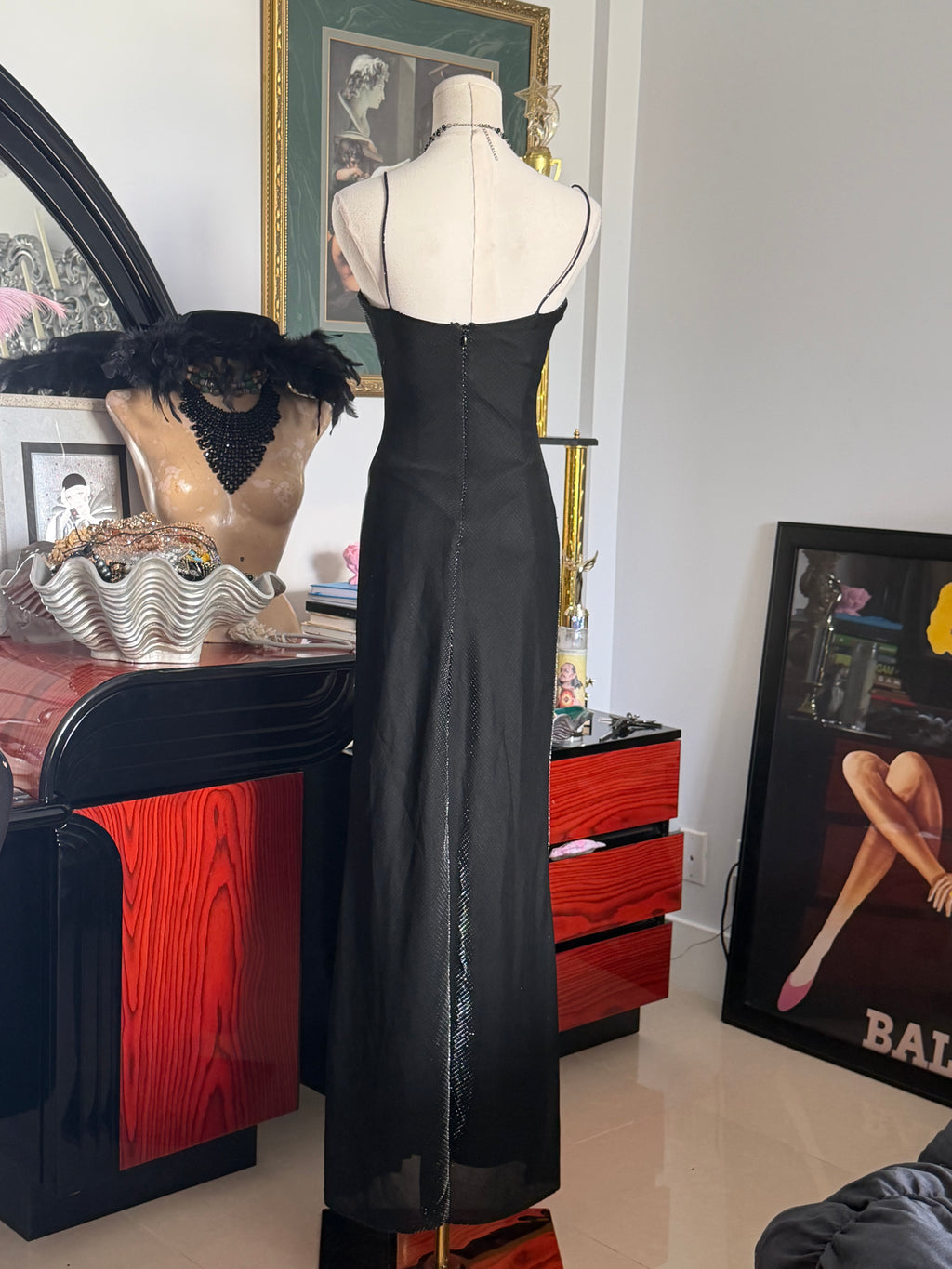 Cache Black Evening Gown