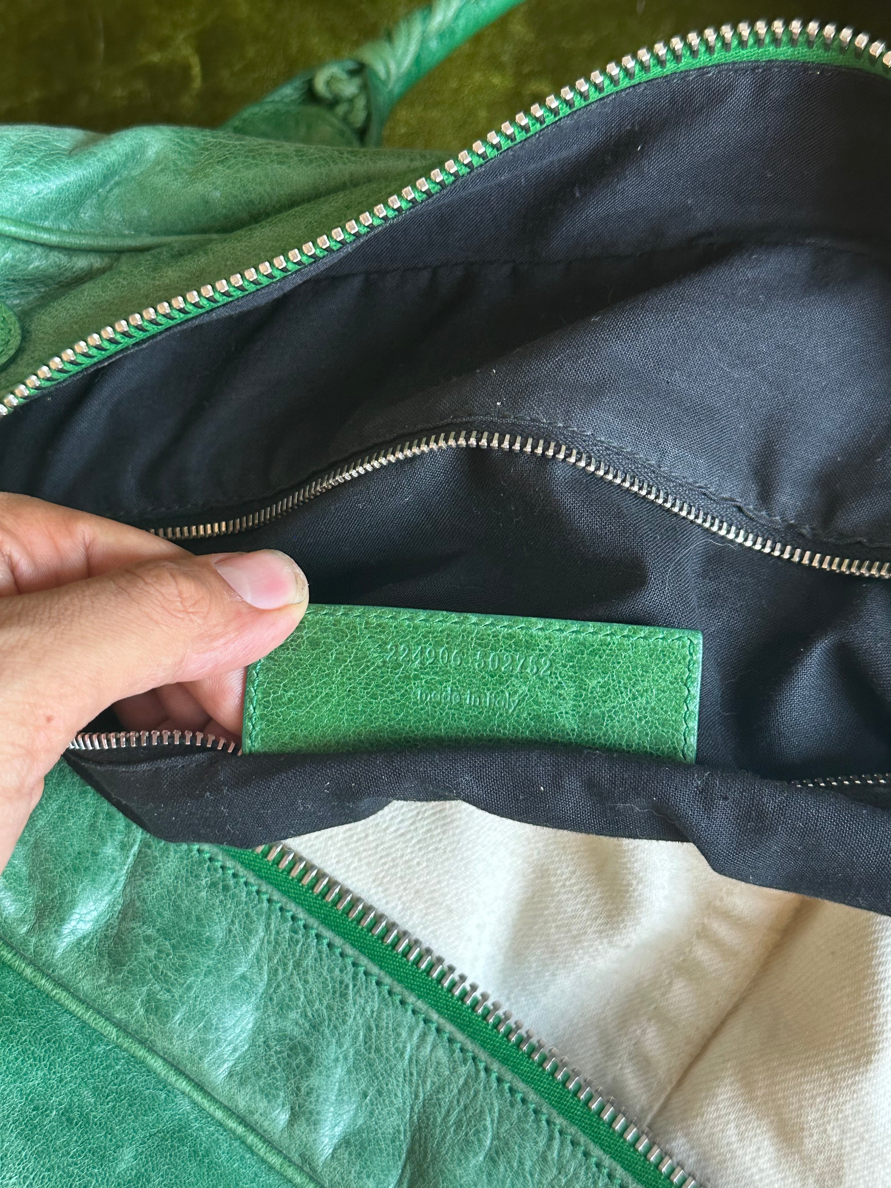Emerald Green Brogue 12" City bag