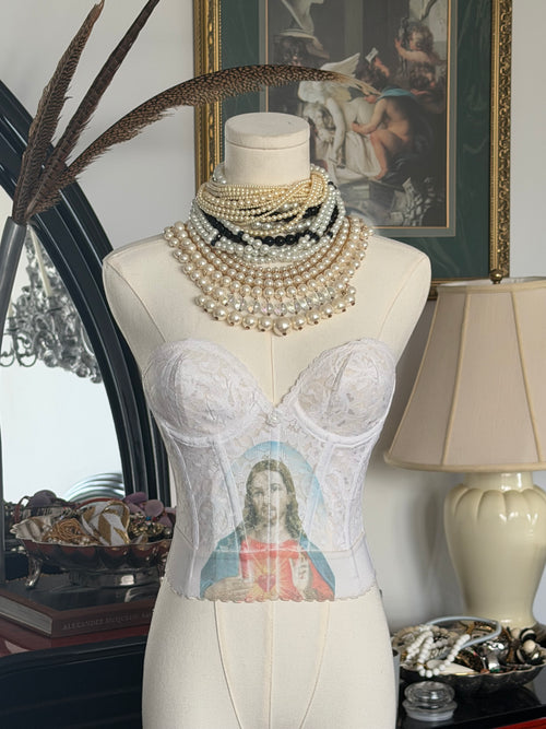 Arcane Angel “Heaven Awaits” One-of-One Lace Bustier Corset (Strapless)