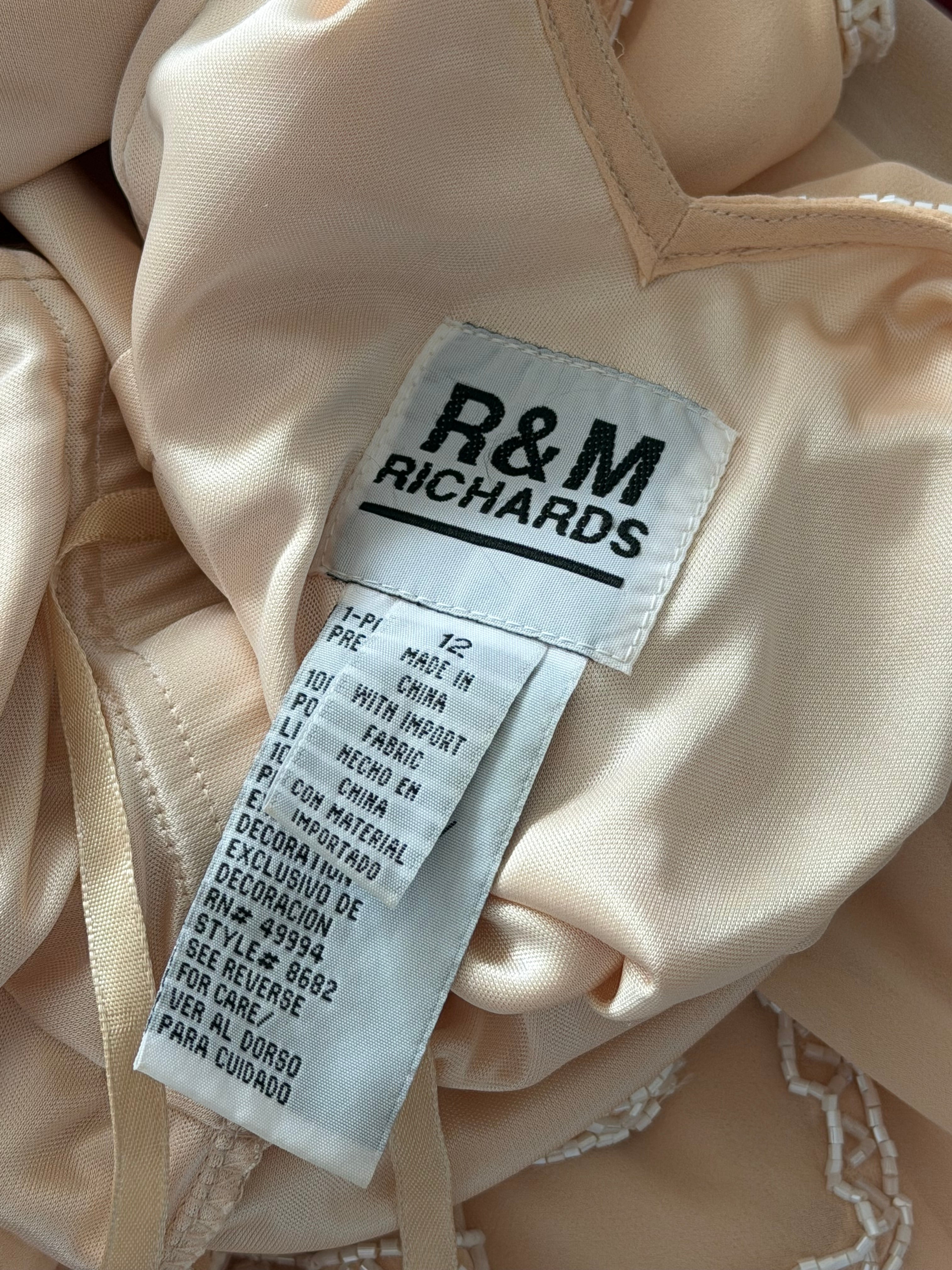 Vintage R&M Richards Beaded Angelic Slip Dress – Champagne Fairycore Gown