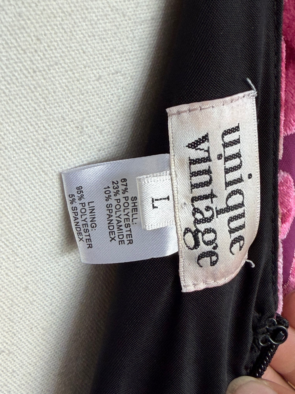 Vintage Vintage Vantage Burnout Velvet Rose Dress M