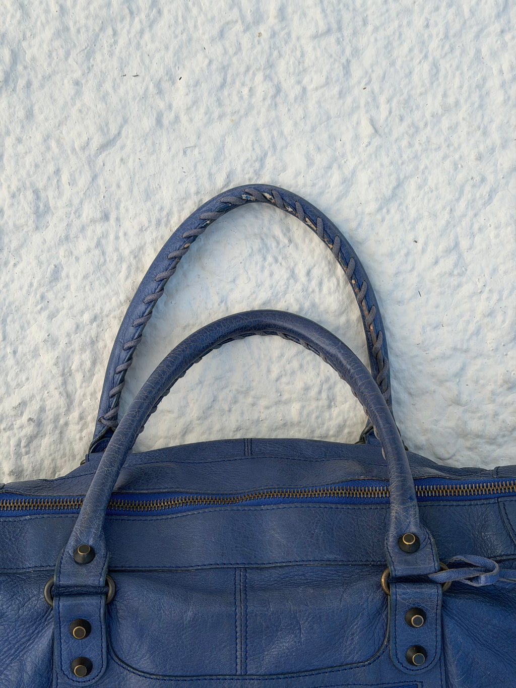Balenciaga Work Bag in Blue Lambskin 2009