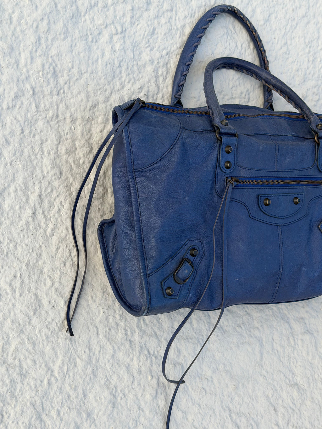 Balenciaga Work Bag in Blue Lambskin 2009