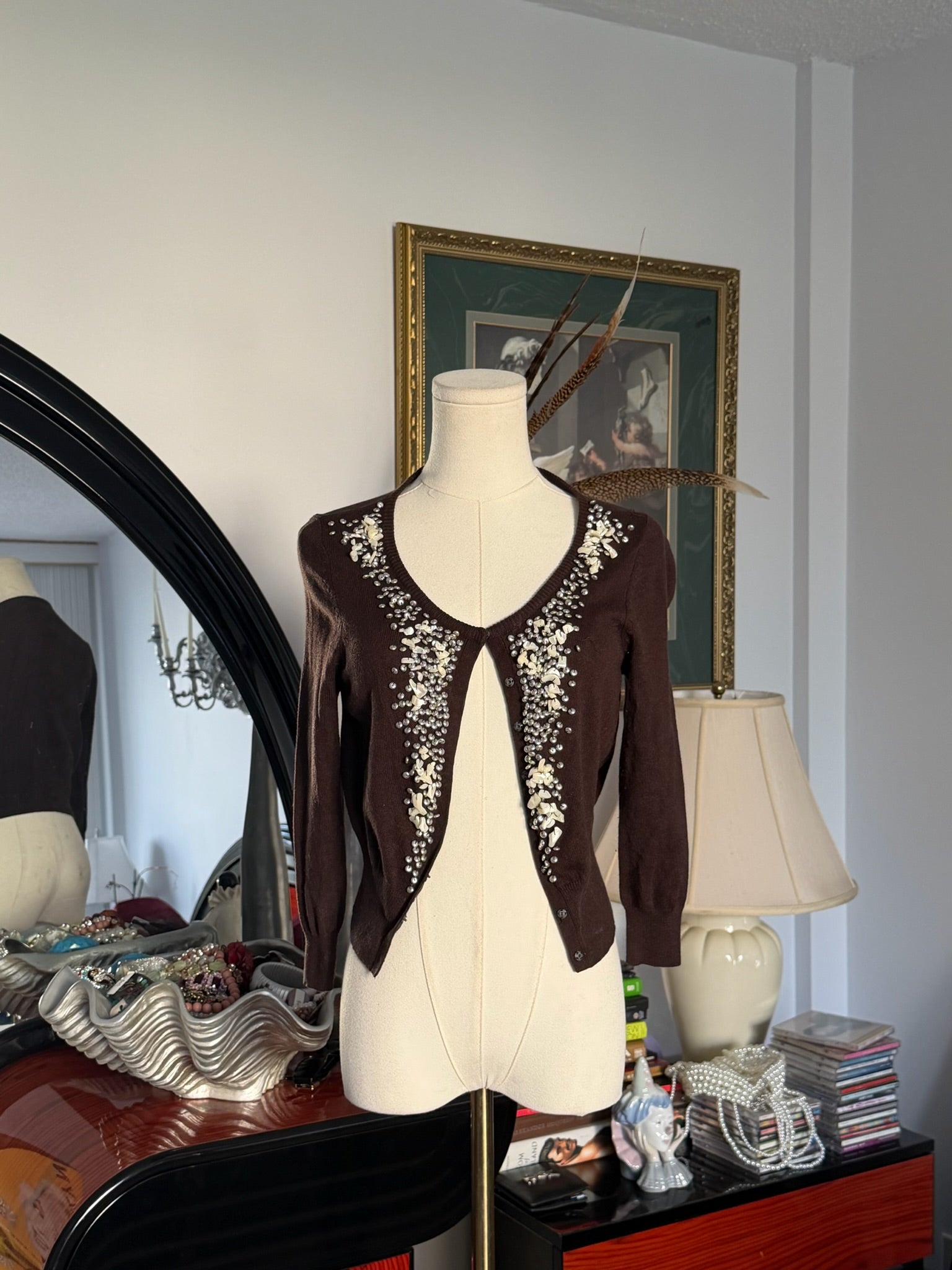 Vintage Bebe Embellished cardigan S
