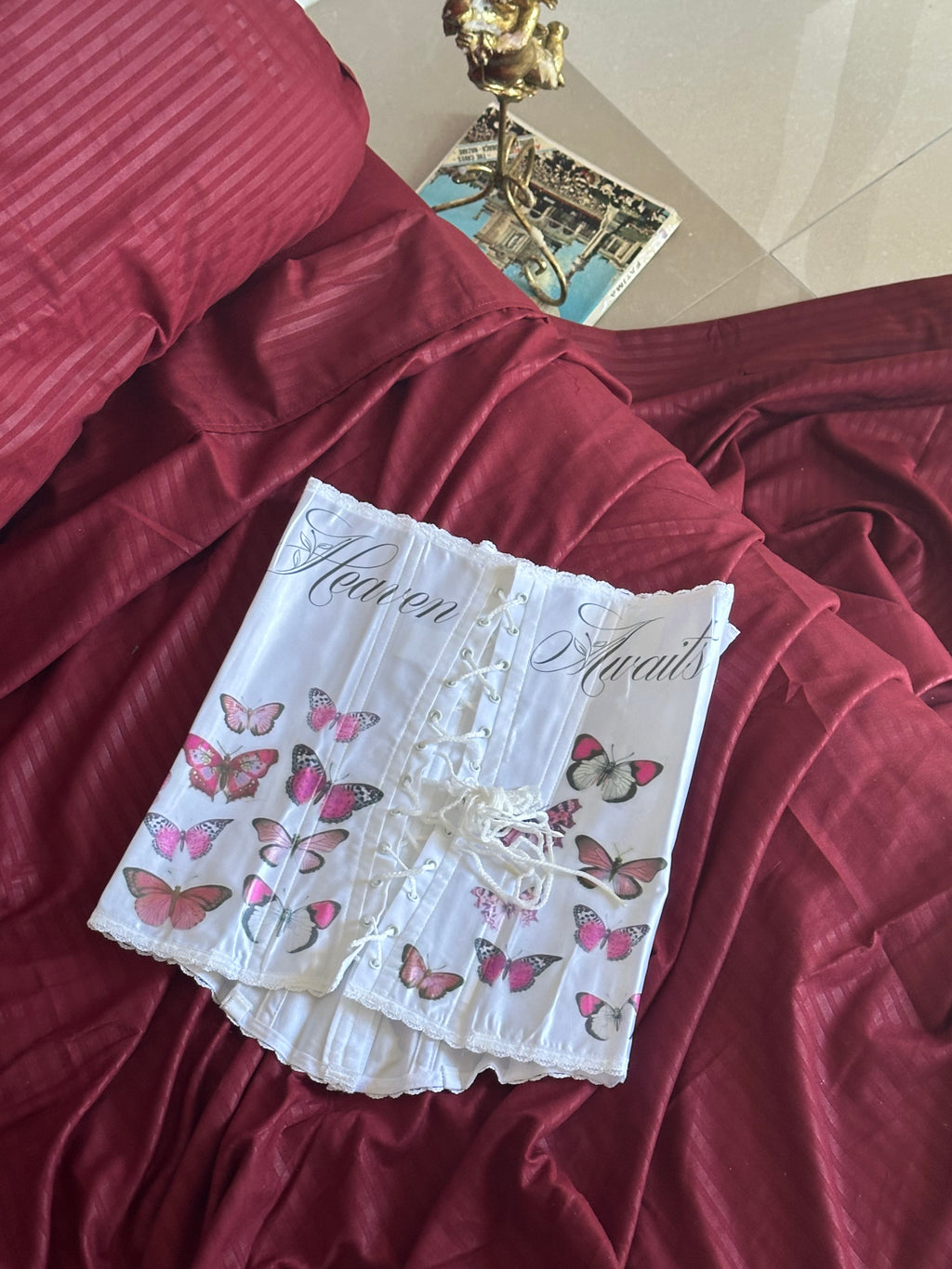 “Heaven Awaits” Butterfly Corset 🦋 (Size 34, One-of-One)