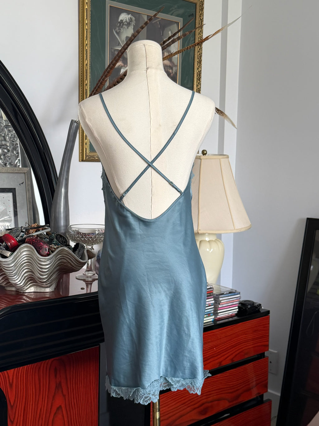 Vintage lace slip dress