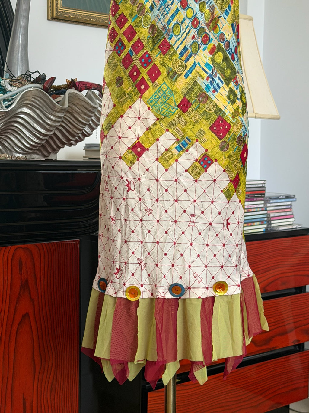 Save the Queen Patchwork Halter Dress