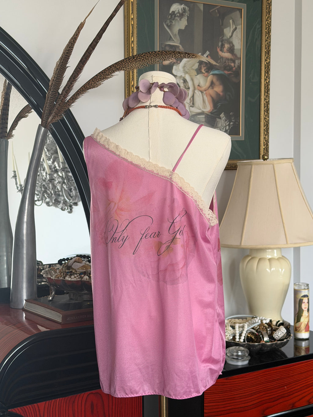 Pink “Fear God” Slip Dress – XS