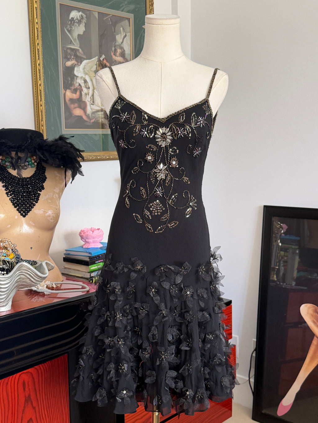 Sue Wong Floral Appliqué
Dress