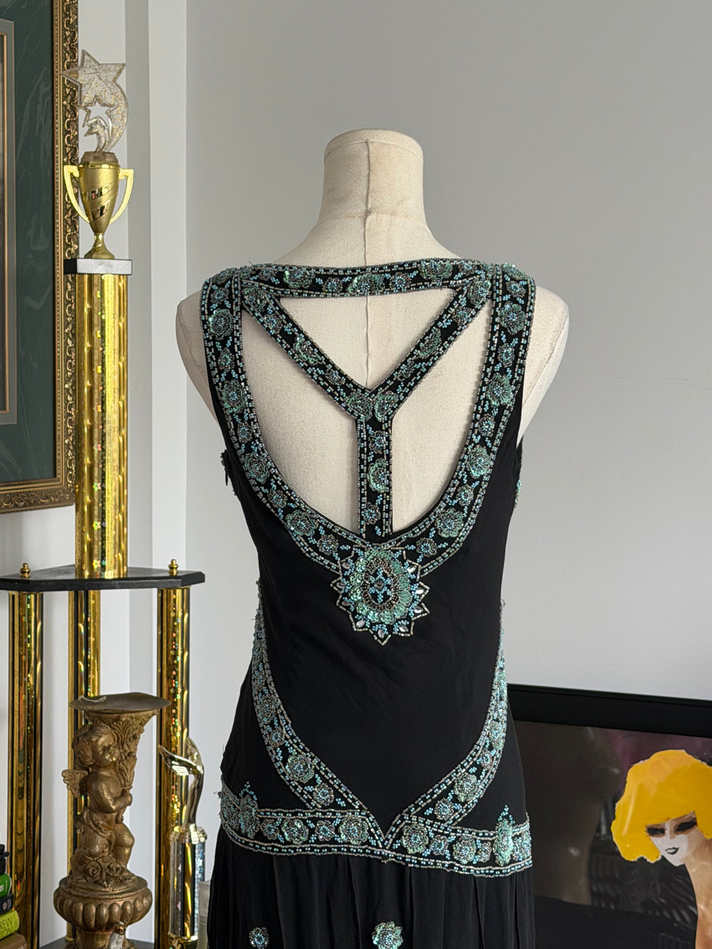 Sue Wong  Beaded Flapper Dress -6