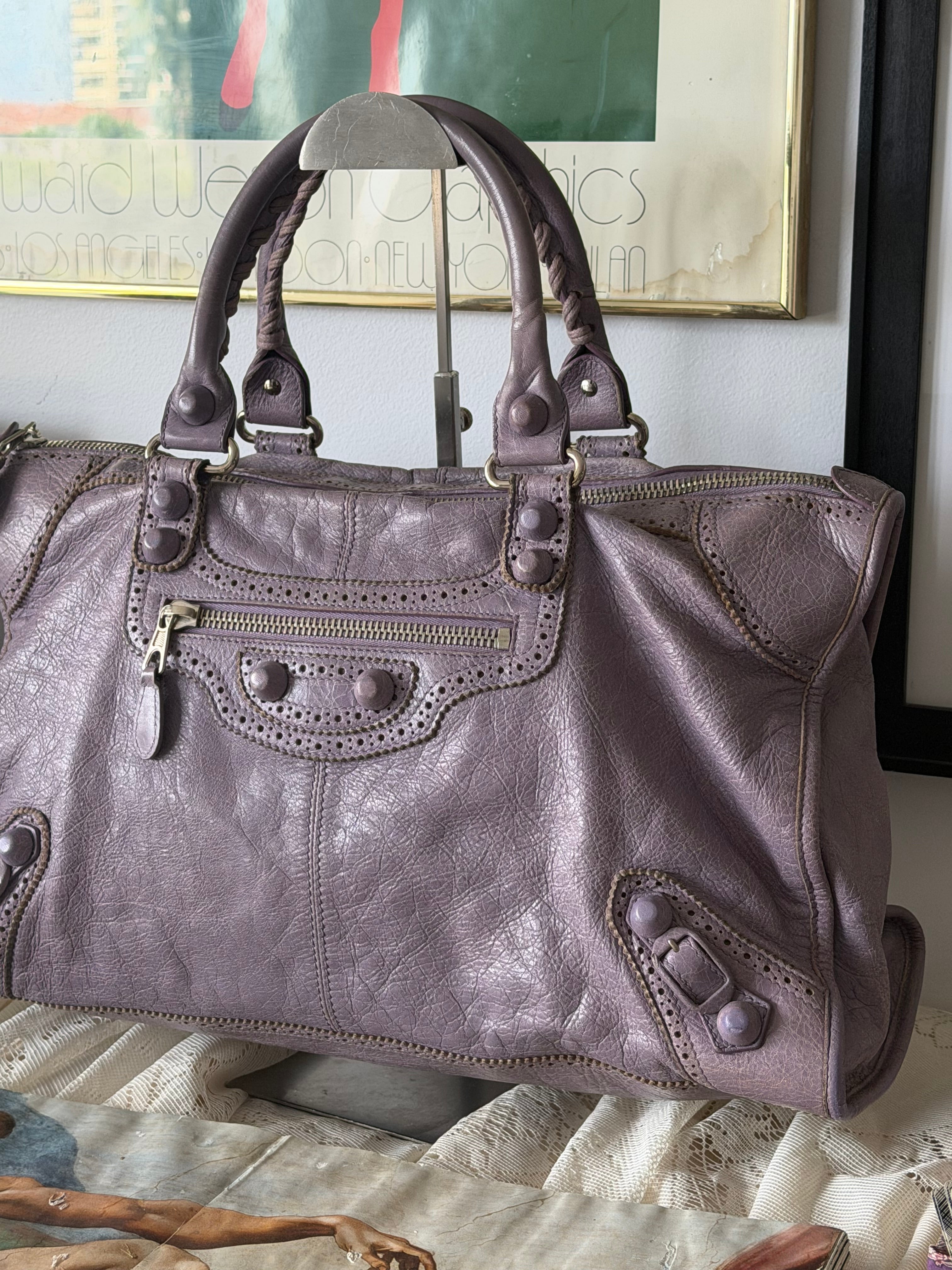 Balenciaga Classic Work Bag in Dusty Lavender Arena Lambskin (c. 2007)