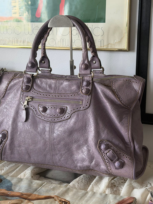 Balenciaga Classic Work Bag in Dusty Lavender Arena Lambskin (c. 2007)