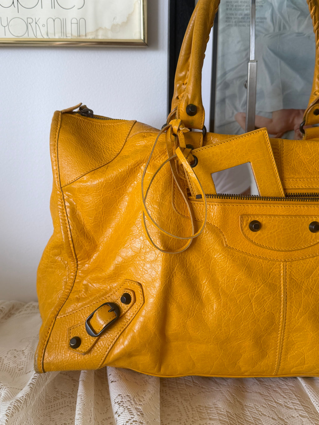Balenciaga Giant Work Bag Moutarde Yellow GH Hardware 2009