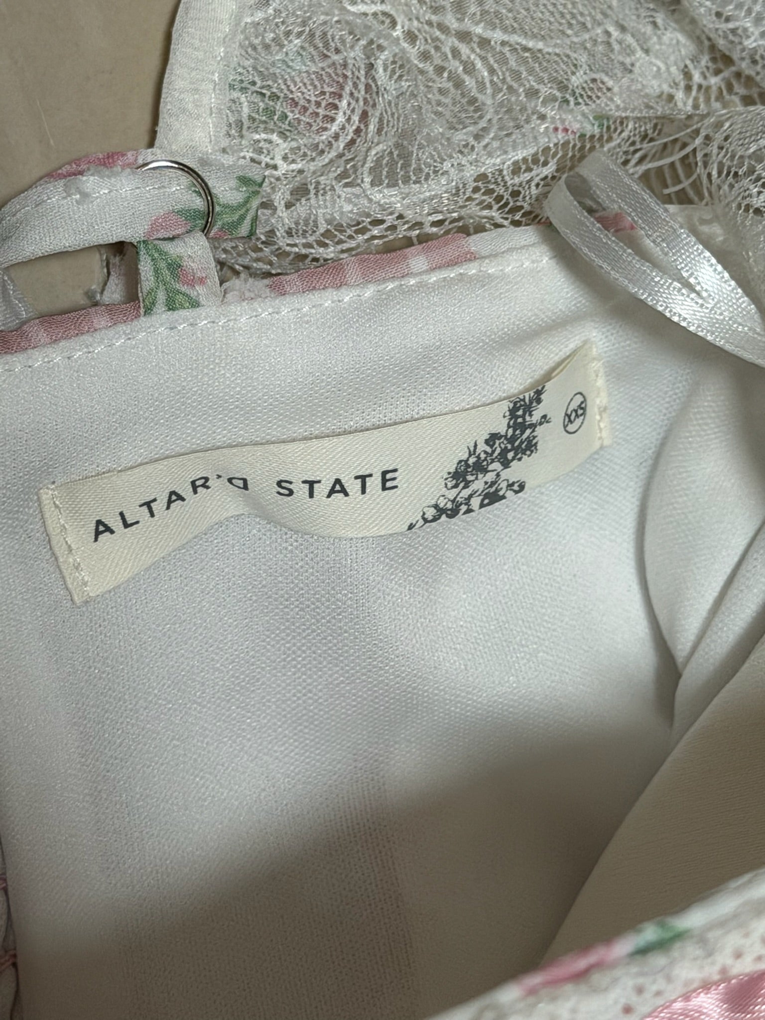 Altar’d State Cottagecore Floral Lace Mini Dress | XXS