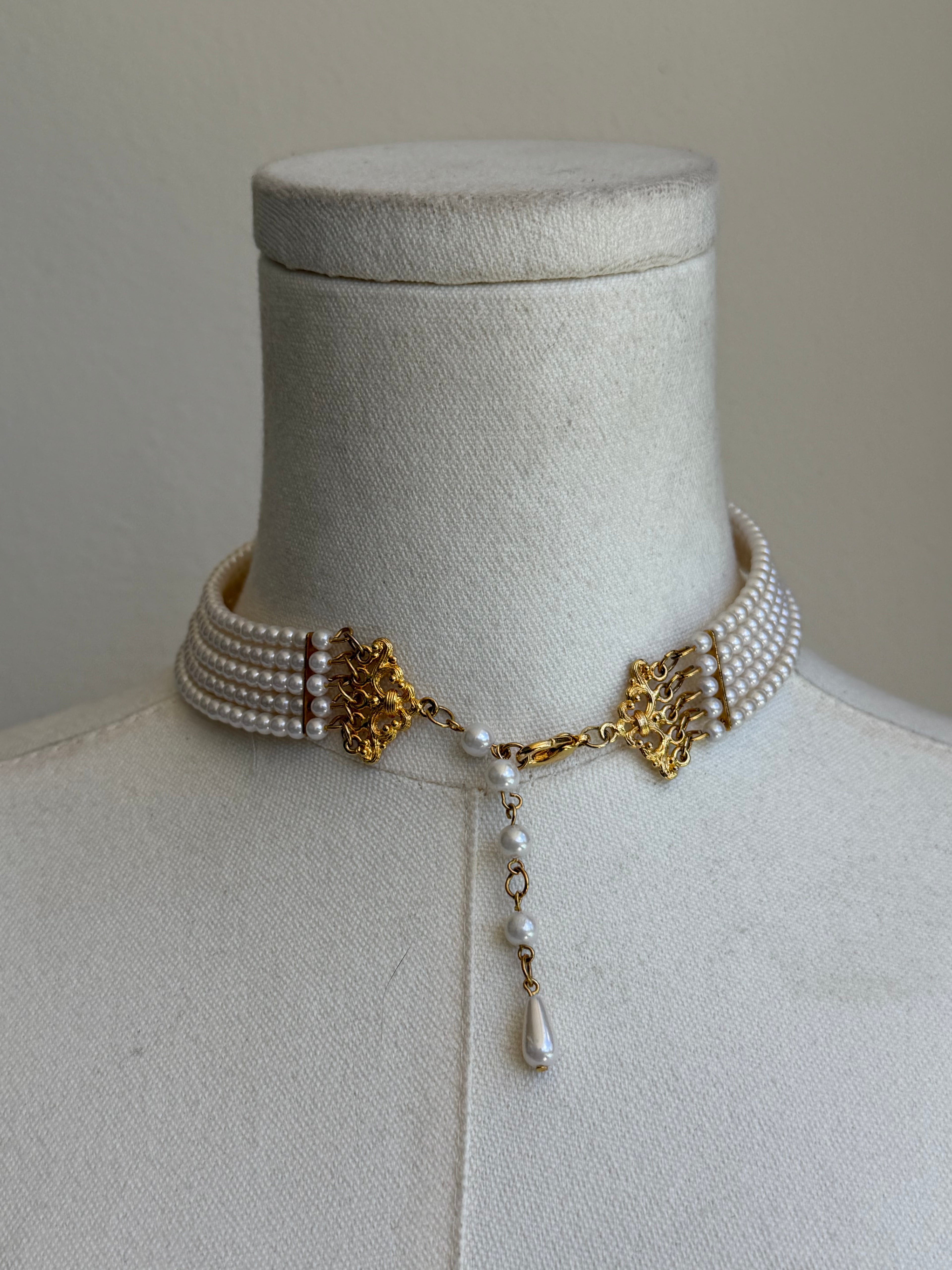 Vintage Multi-Strand Pearl Choker