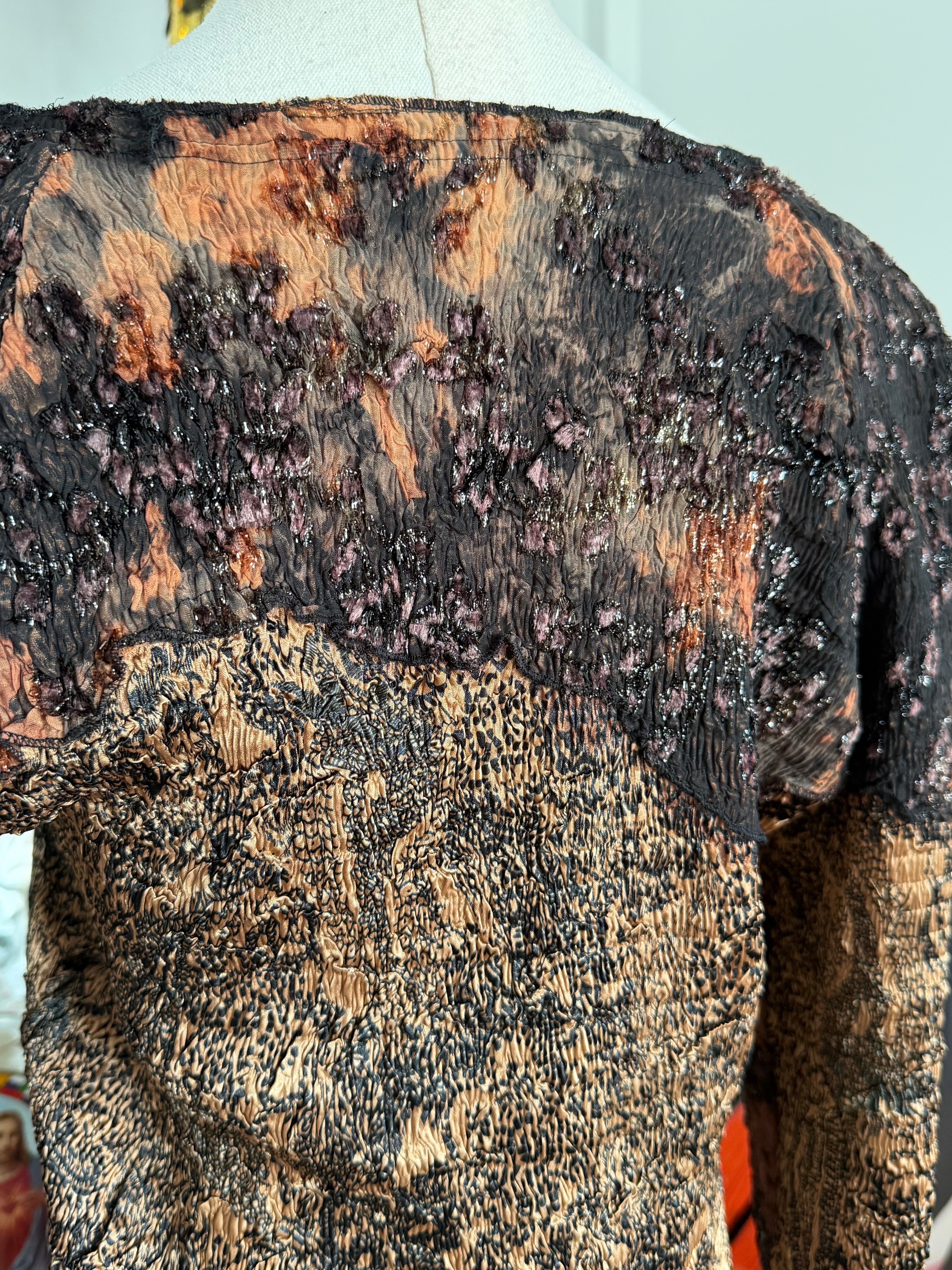 Alberto Makali Textured Embellished Long Sleeve Top