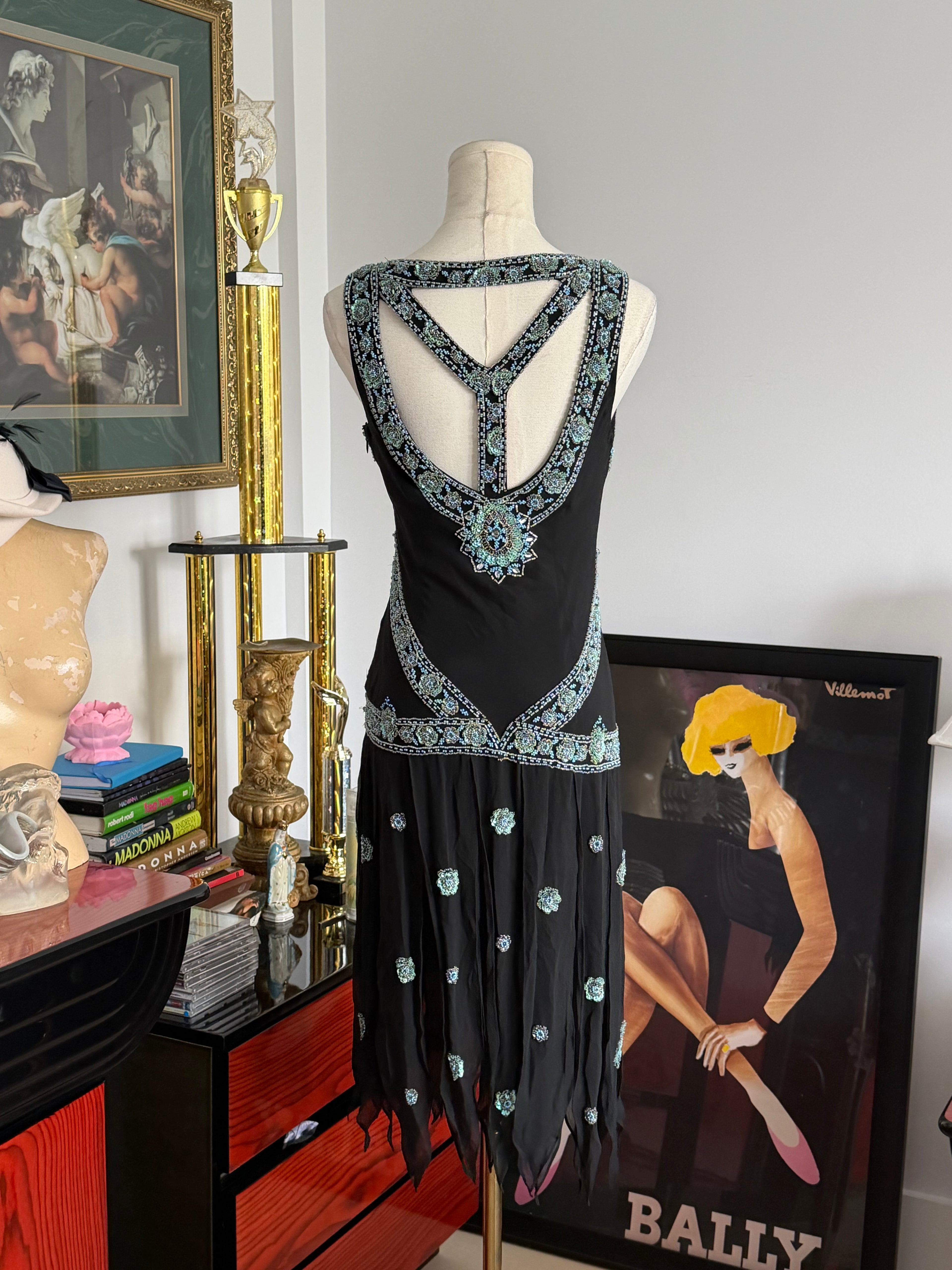 Sue Wong  Beaded Flapper Dress -6