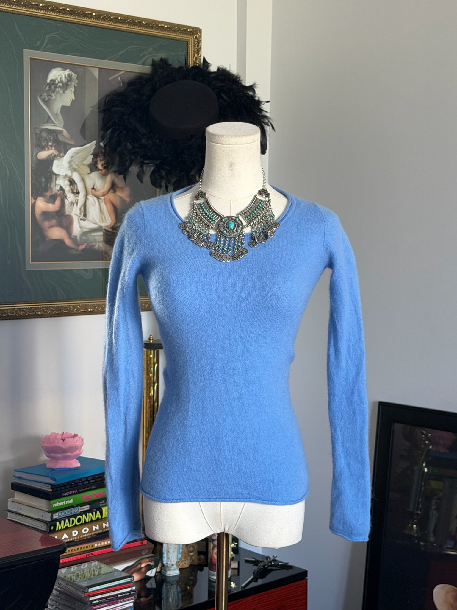 JNY Jones New York 100% Cashmere Sweater – Baby Blue | Size XS