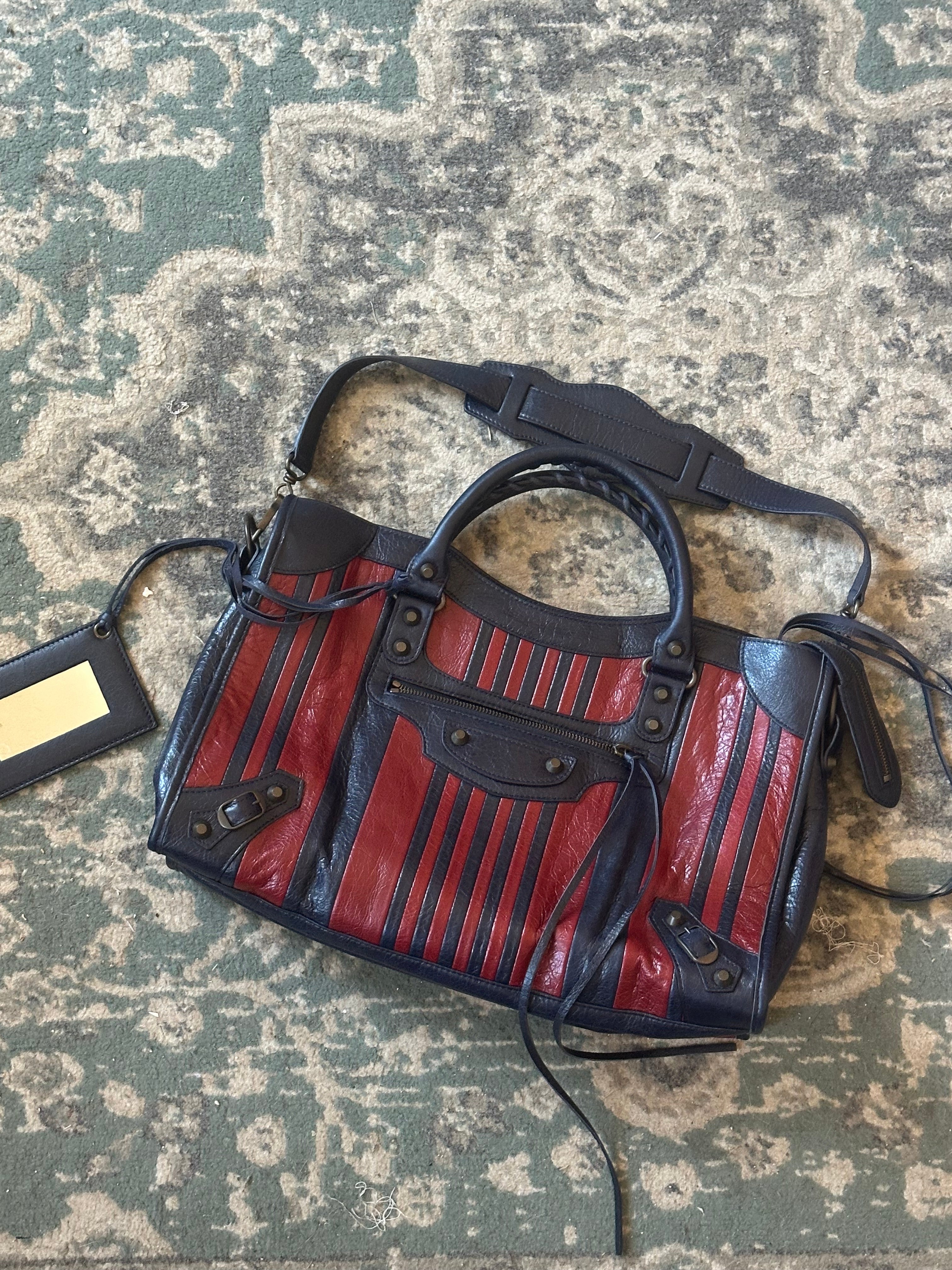 Balenciaga Striped City Bag – Fall/Winter Collection